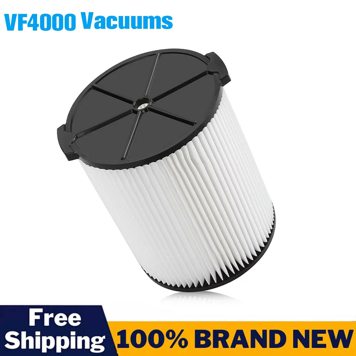 1x VF4000 Replacement For RIDGID Washable Vacuum Garage Shop Vac Pleated Filter