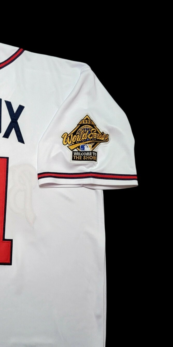 Greg Maddux Atlanta Braves 1995 Home White Men's Baseball Jersey