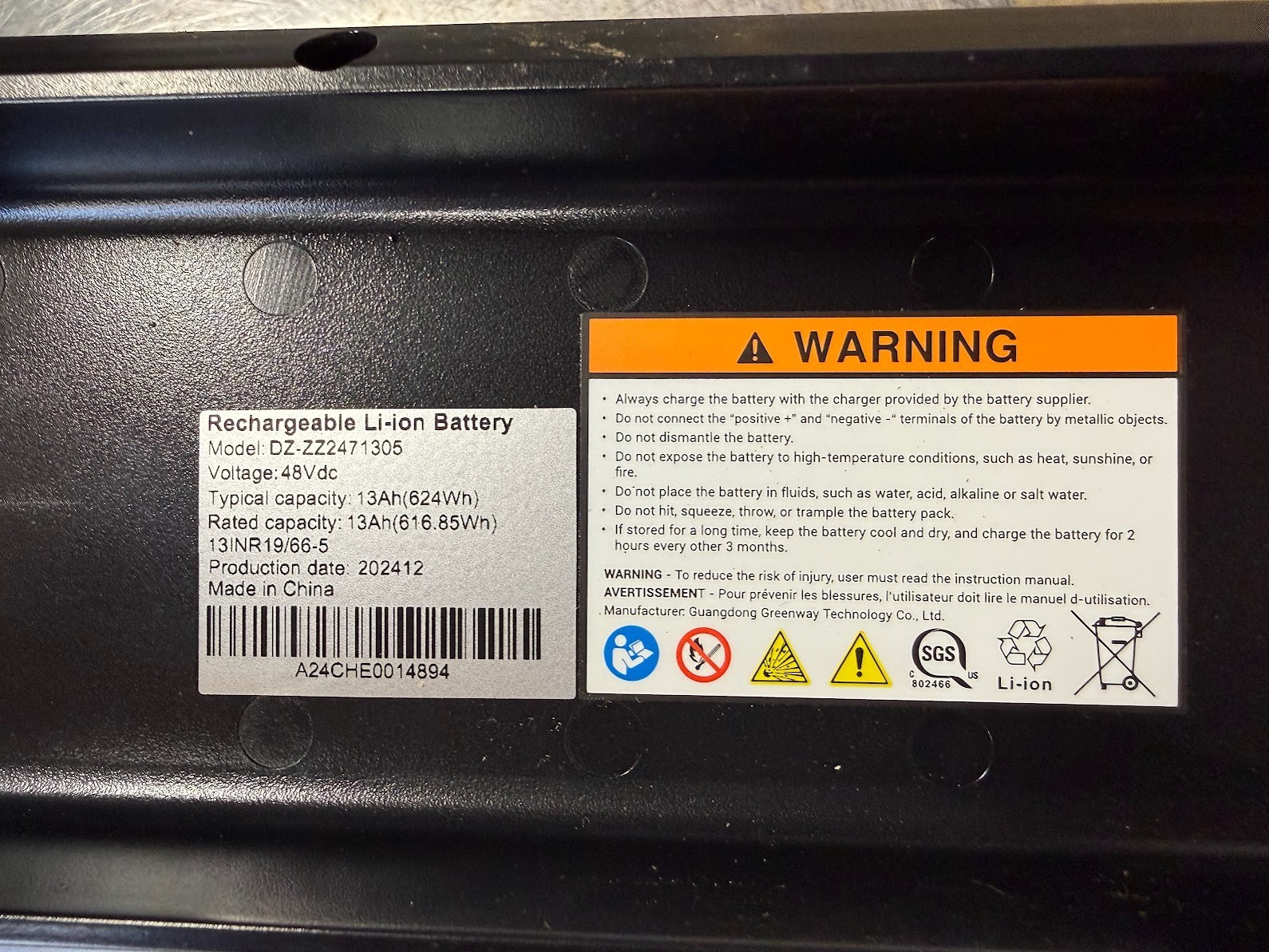 Lectric ebike external spare battery - compatible with Expedition 2.0, Trike 2.0