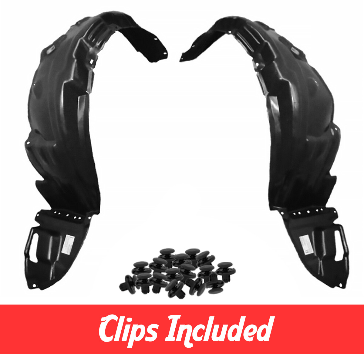 Front Fender Liner Set w/ Clips For 2003-2008 Toyota Corolla CE LE S XRS
