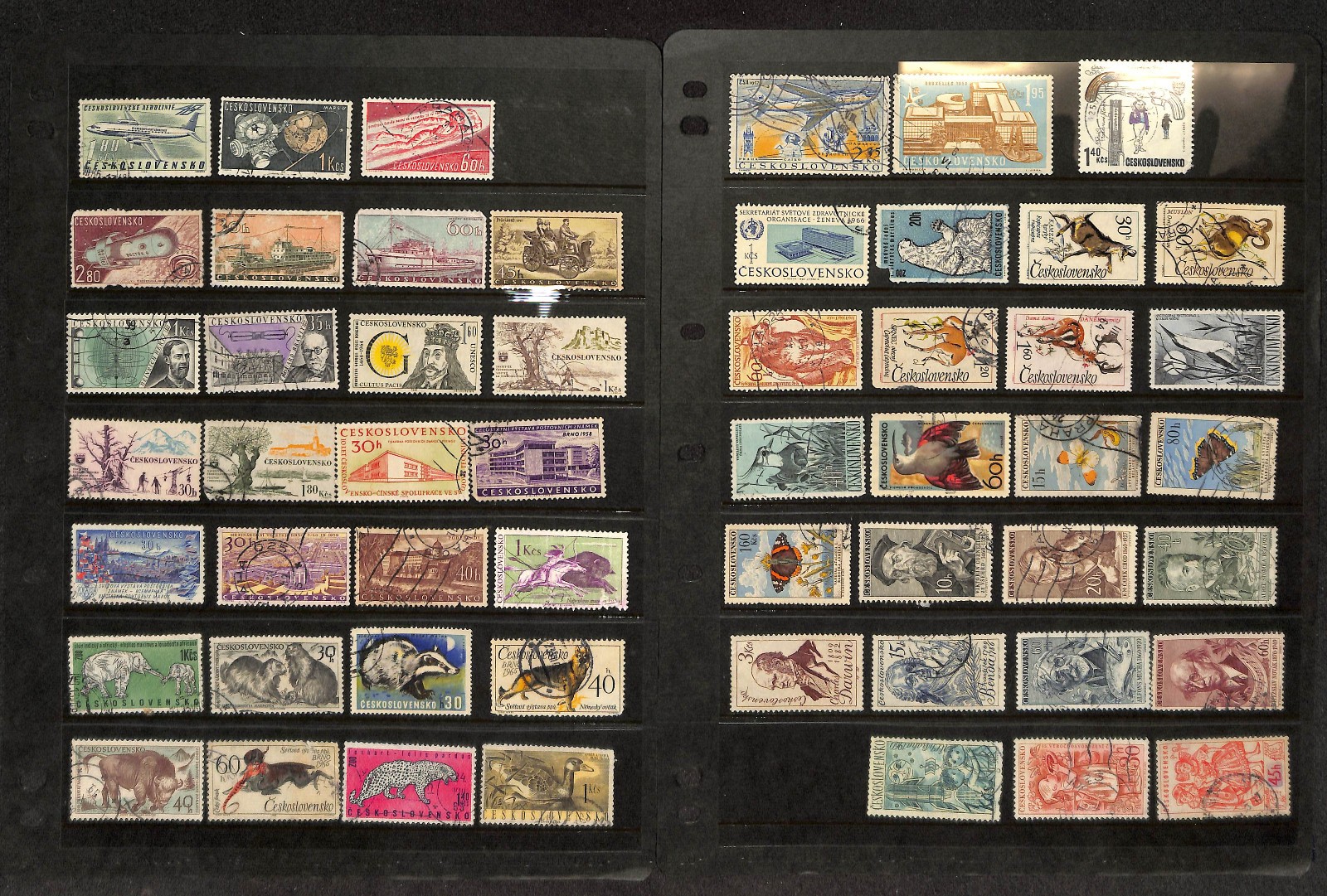 Czechoslovakia Stamp Collection on 50 Harris Pages, 1918-1983 (BK)