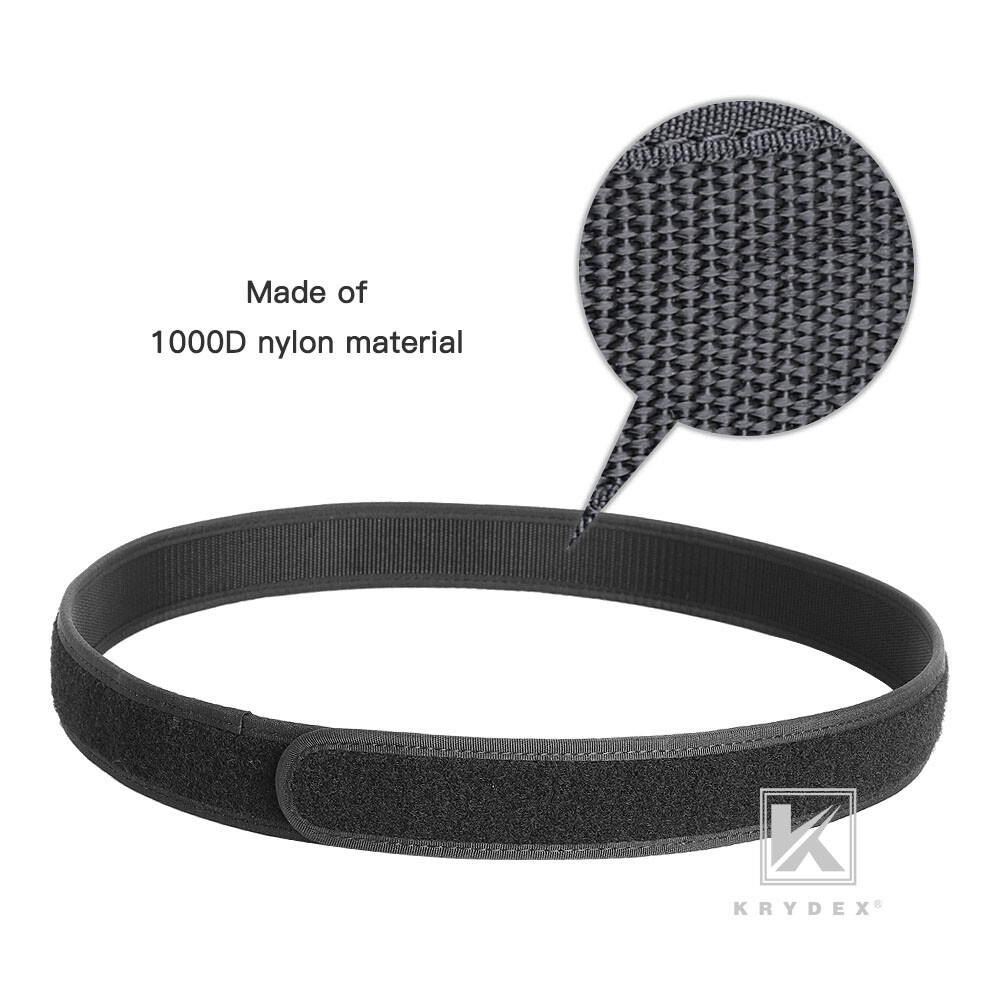 KRYDEX 1.5 inch Loop Liner Inner Belt Tactical EDC Waist Duty Inner Belt Nylon