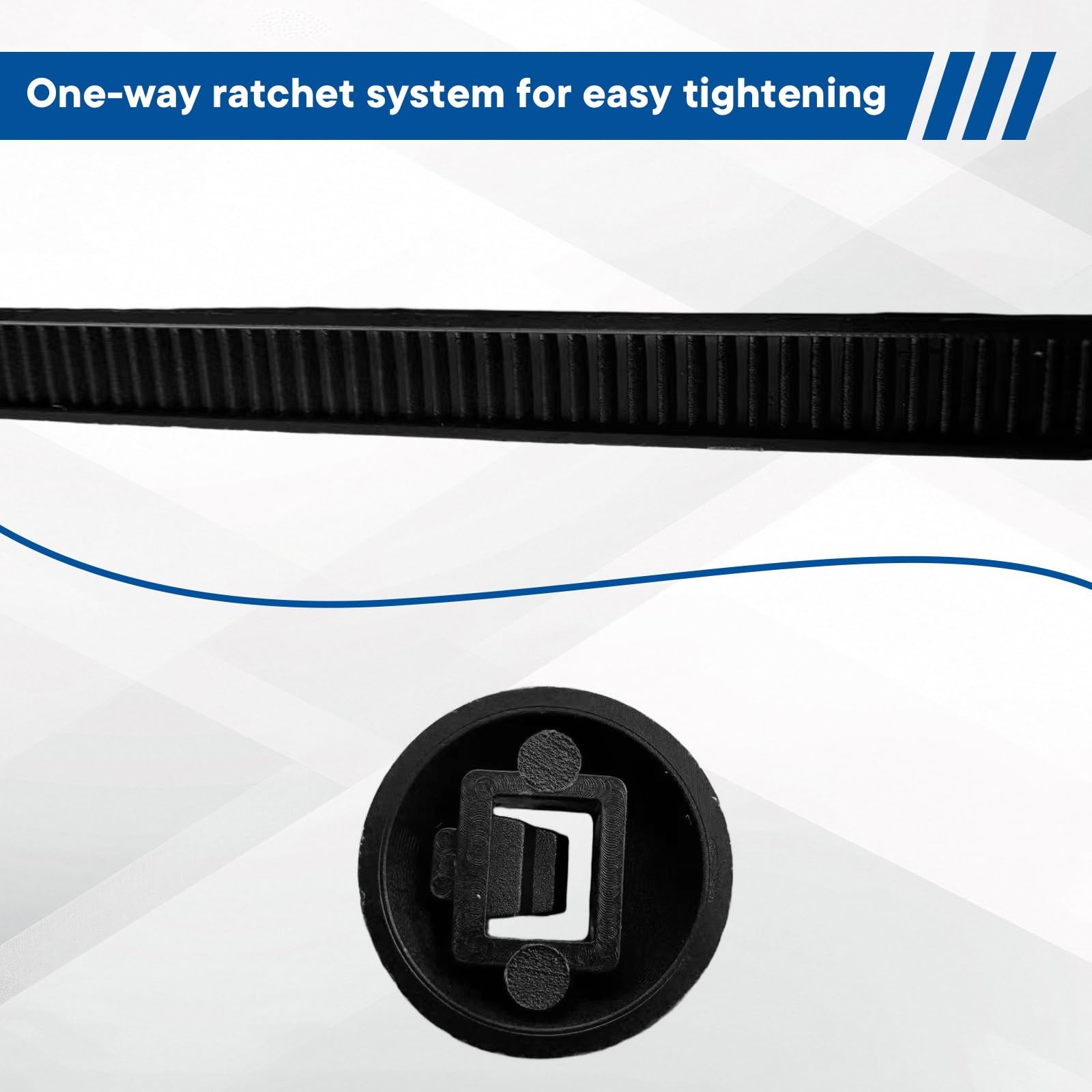 100Pcs Automotive Nylon Cable Tie Fastener Kit – Universal Car Zip Tie Buckle C