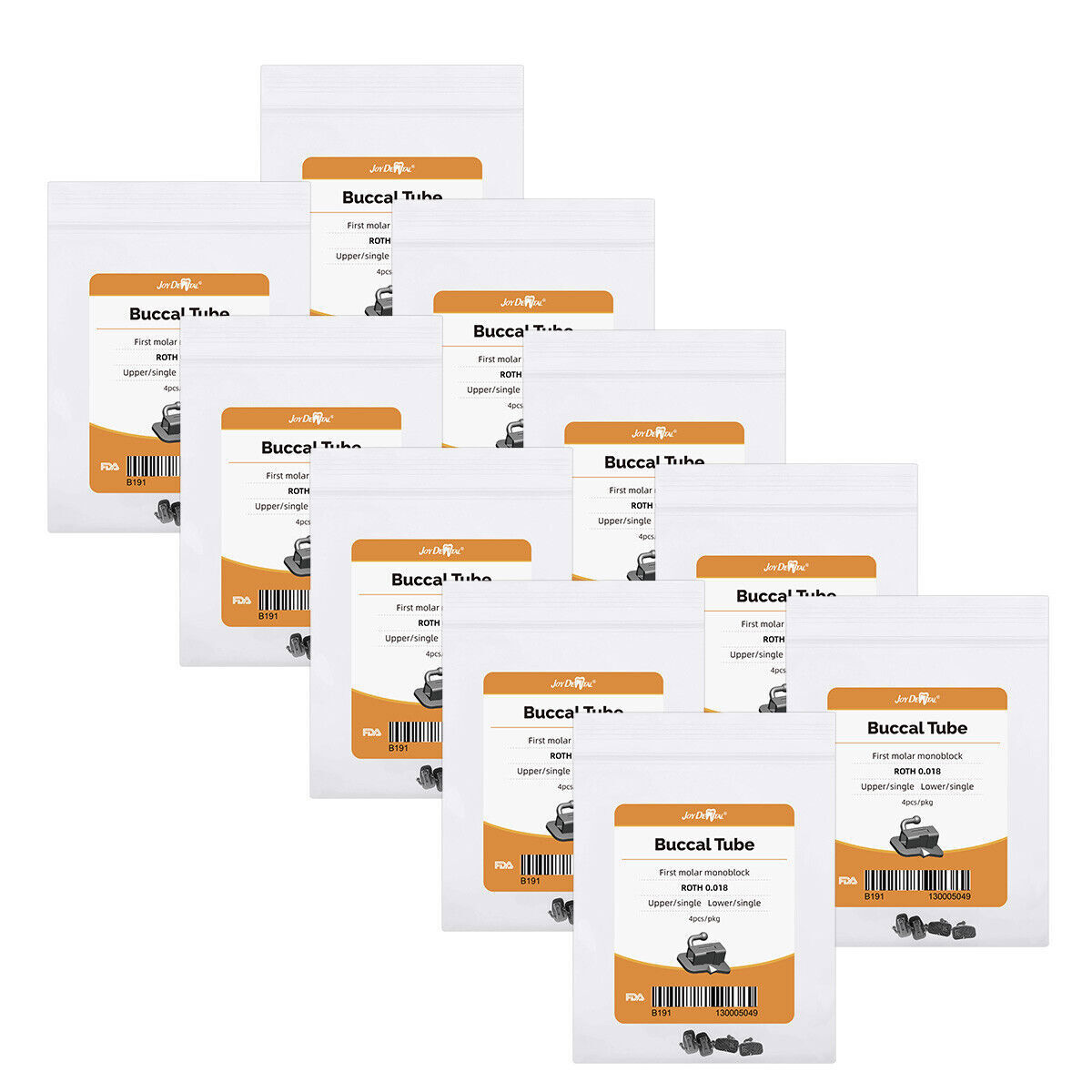 Tubos Bucales adheribles para ortodoncia Dental Roth MBT 022/18 1er Molar AZDENT