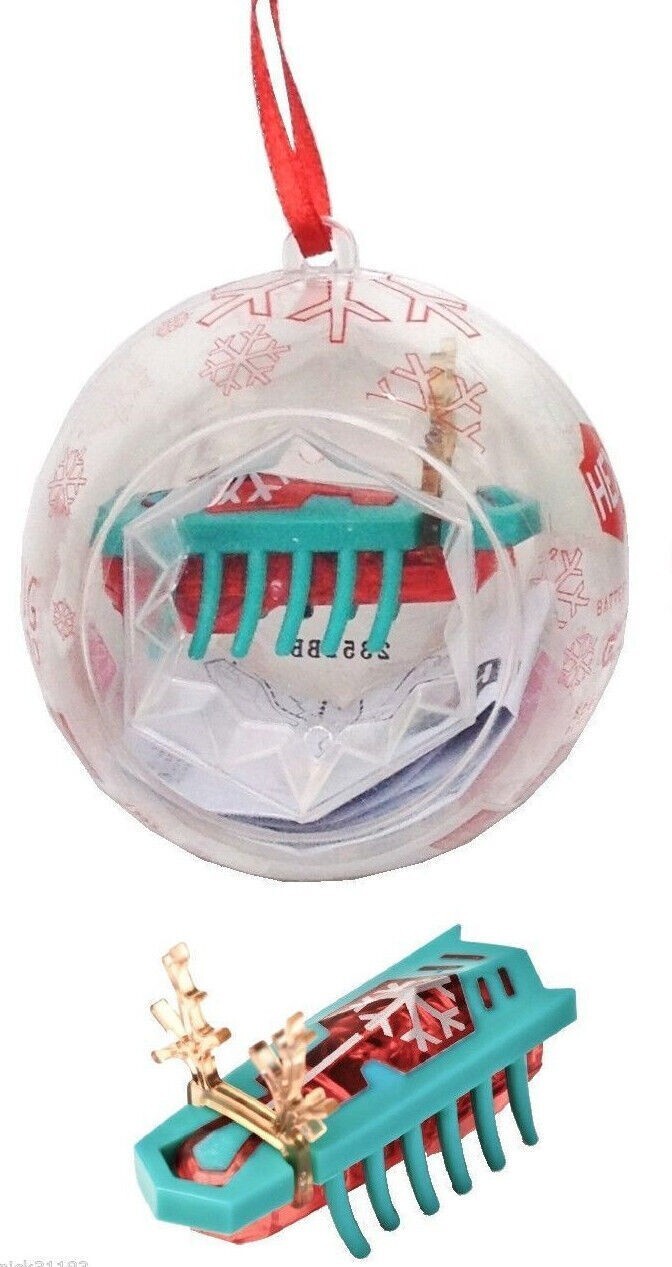 Hexbug Nano Reindeer Antlers TEAL Legs RED Body Hex Bug Rudolph Xmas Ornament