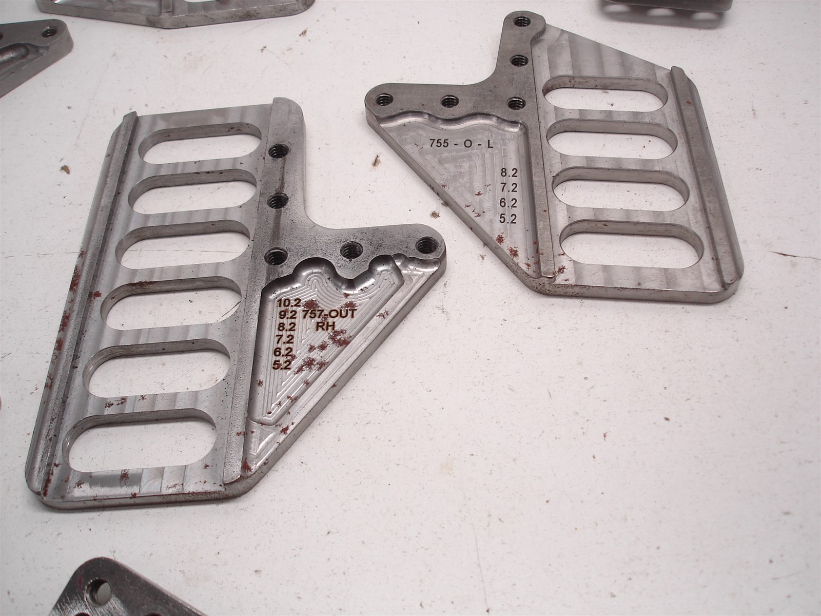 22 NASCAR LOWER CONTROL ARM STEEL MOUNTING BRACKETS / PLATES FOR ECCENTRIC SLUGS