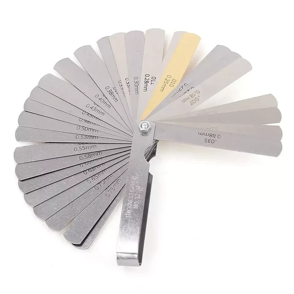 LokoCar Universal Spark Plug Gap Tool And 32 Blades Steel Feeler Gauge Red Black