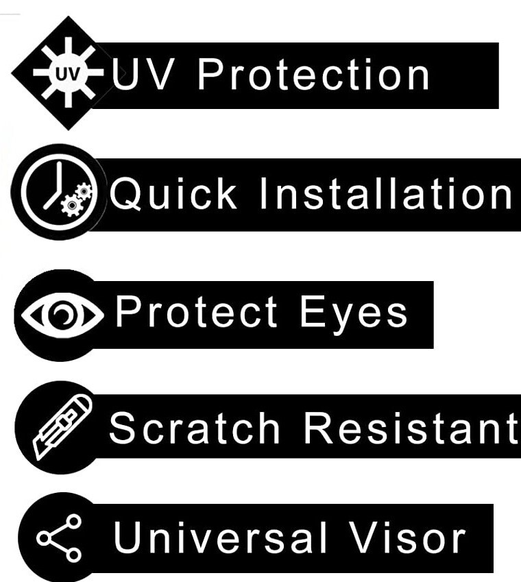 GOLD Full Size Football Helmet Visor, Eye Shield With Quick Clips