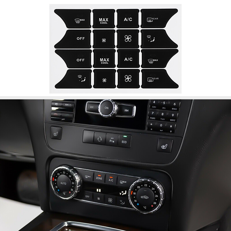 Button Repair Kit Window Switch Sticker For Mercedes Benz A B ML350 E350 2010-14