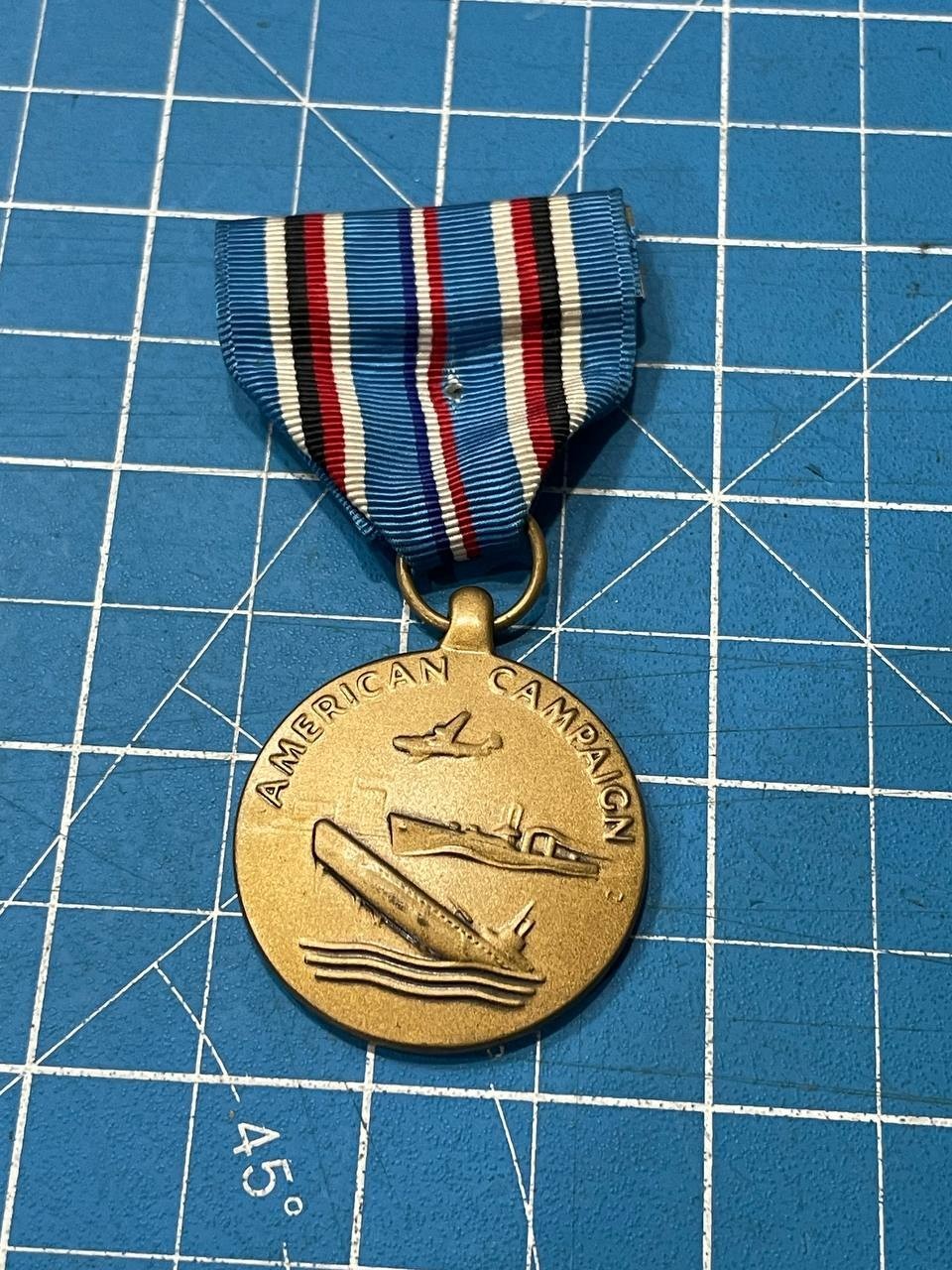 Original WWII American Campaign Medal WW2 - USA made - WW2 Theater - ACM