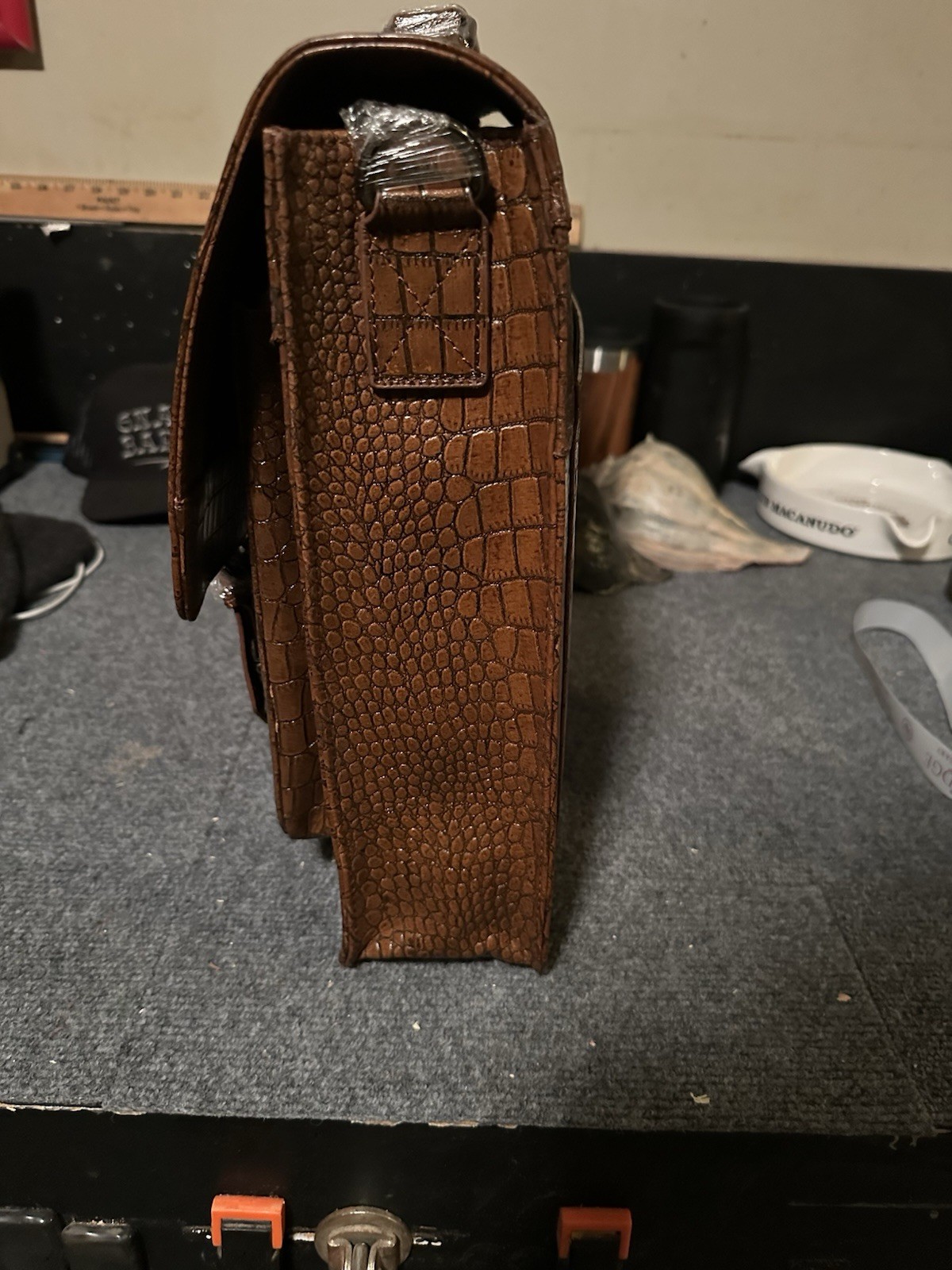 Rocky Patel Party Executive Briefcase – Brown Leather – Brand New