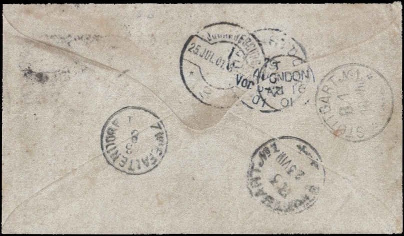 Boer War Censored Cover to Germany Stuttgart Foreign Mail 1901