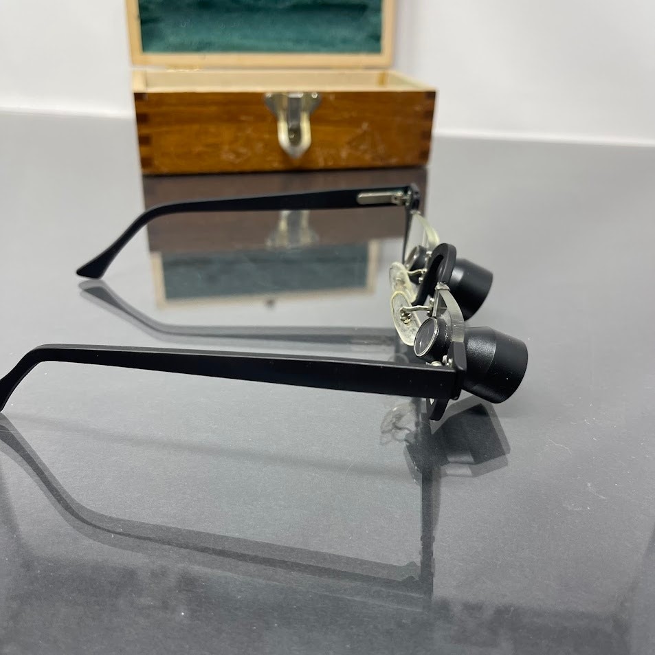 Vintage Surgical Spectacles Glasses in Wooden Box