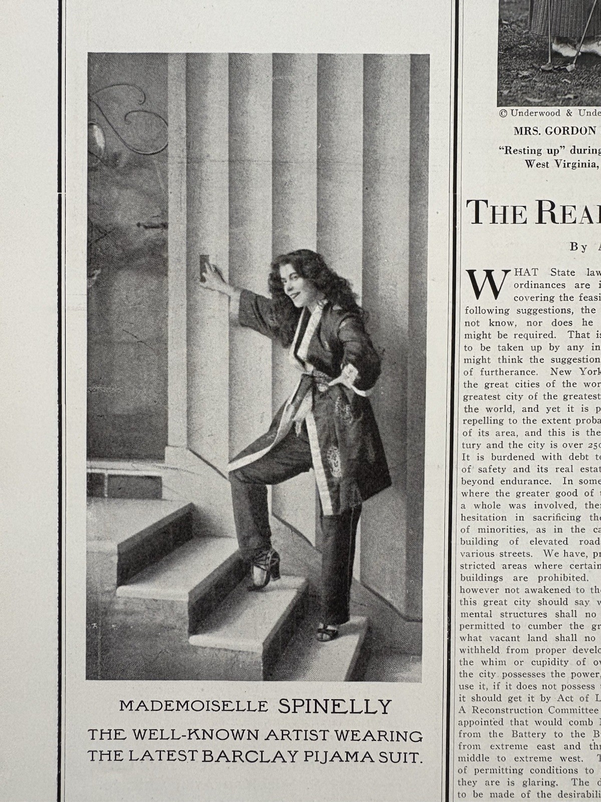 Barclay Paris Avenue de L'Opera Paris Spinelly Pajama Pyjama Vintage Ad T&C 1919