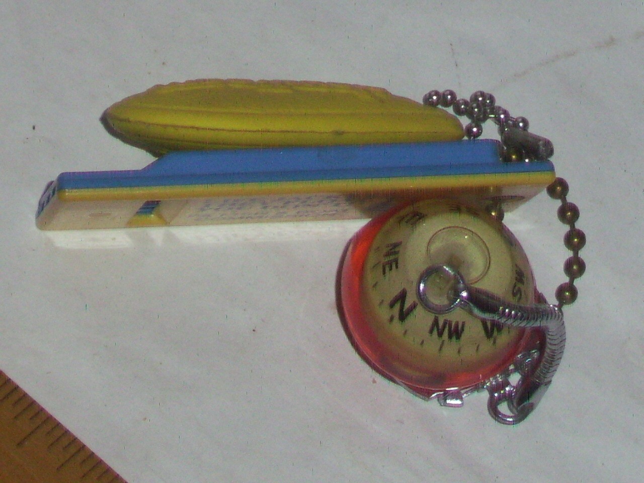 Nice Frankenstein set Safety boating gear, floating key chain, whistle & compass