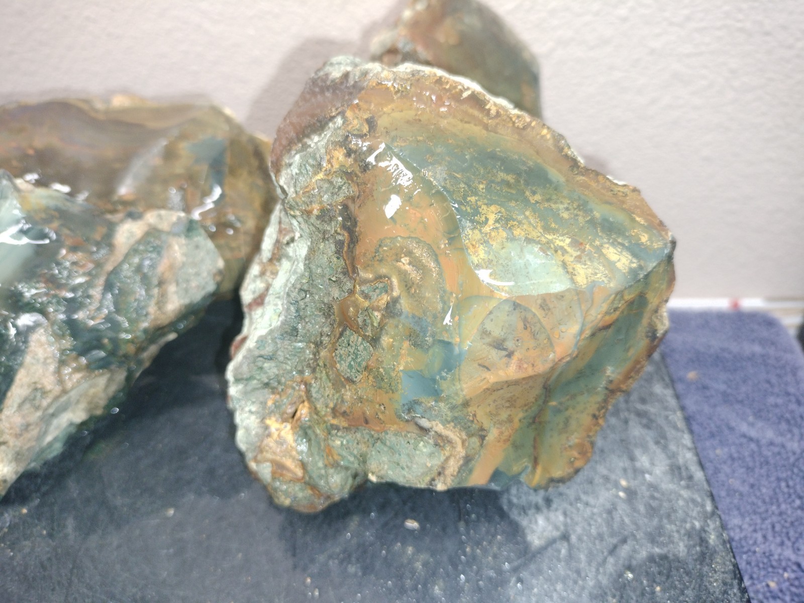 7.3LB ORBS Blue Mountain Picture Jasper Rough 6pc Lot #26