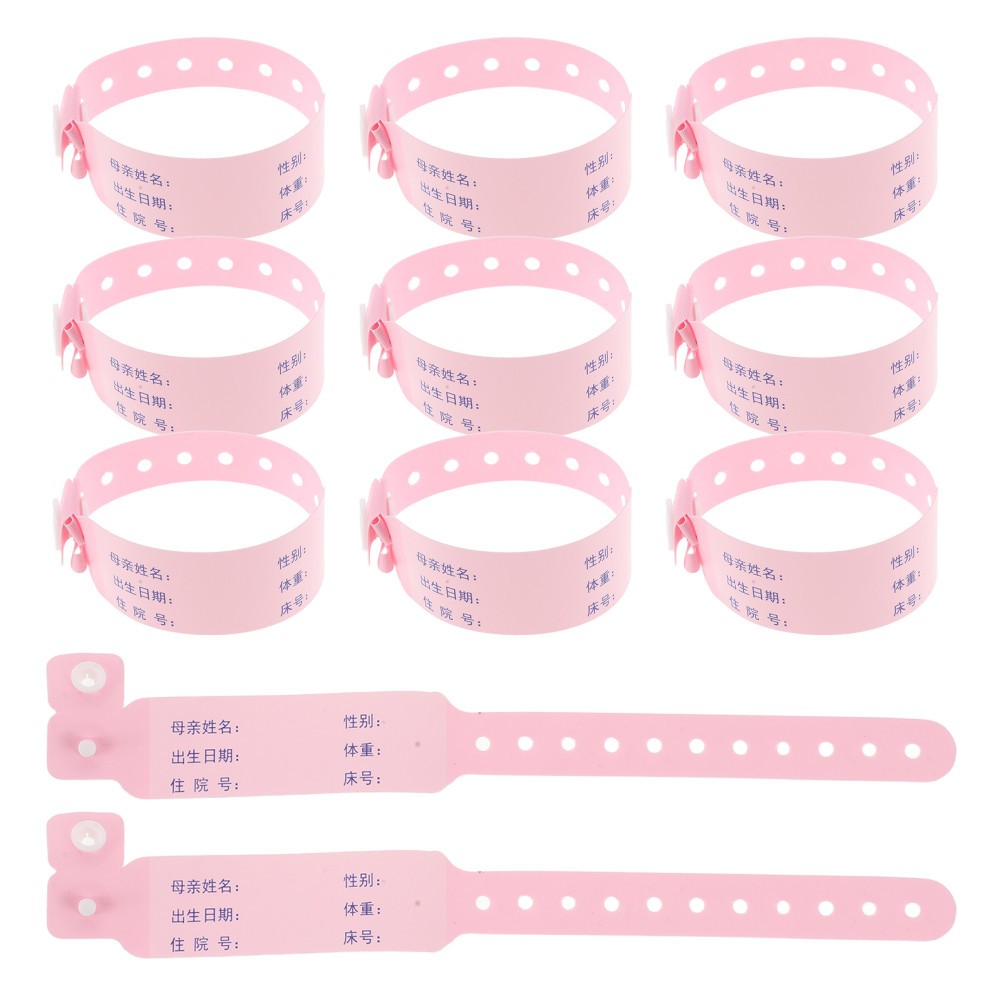 100 Pcs Medical Identification Tape Writable Newborn Wristband Hospital