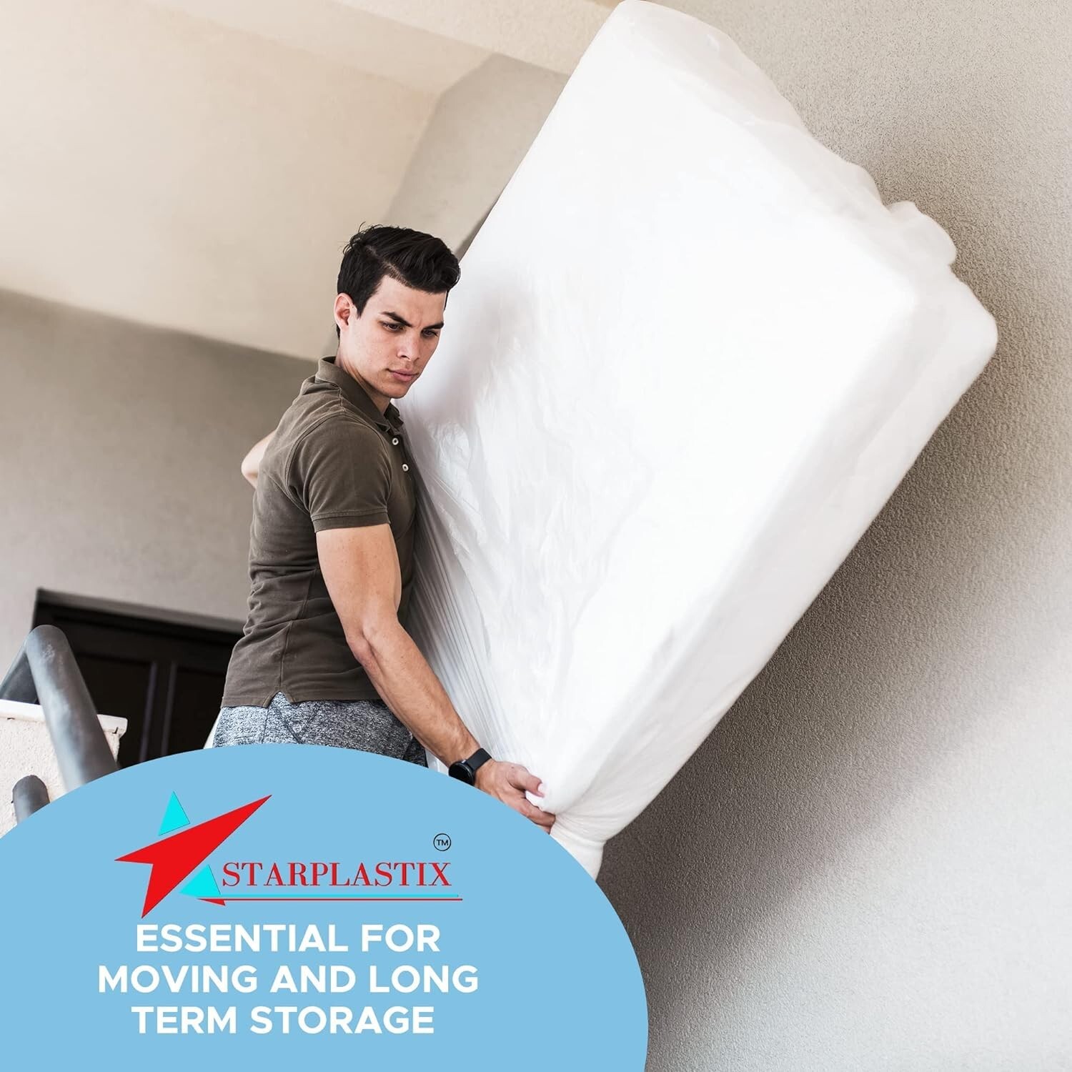 2-Pack Heavy Duty 5 Mil Thick Mattress Bags Furniture Storage Bags, Queen Size