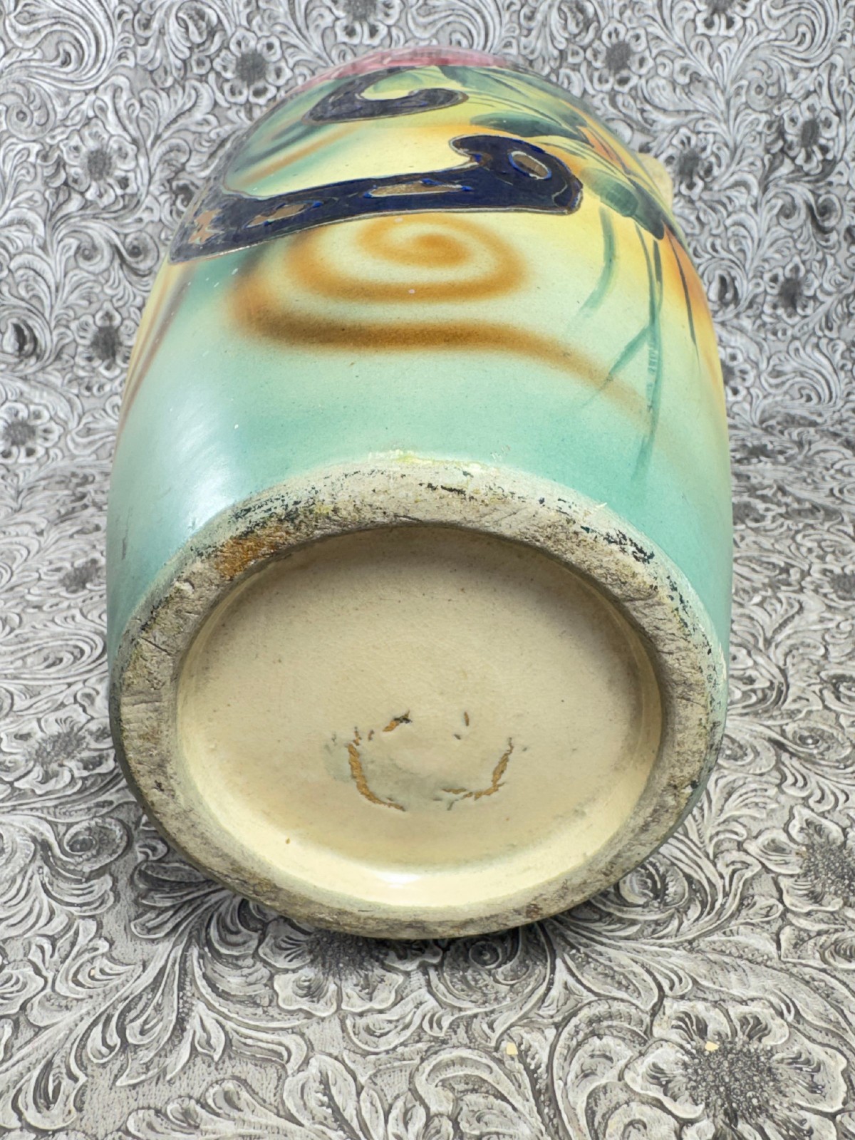 Antique Vase Earthenware Art Pottery Urn HUGE 16" Unmarked Italy Majolica