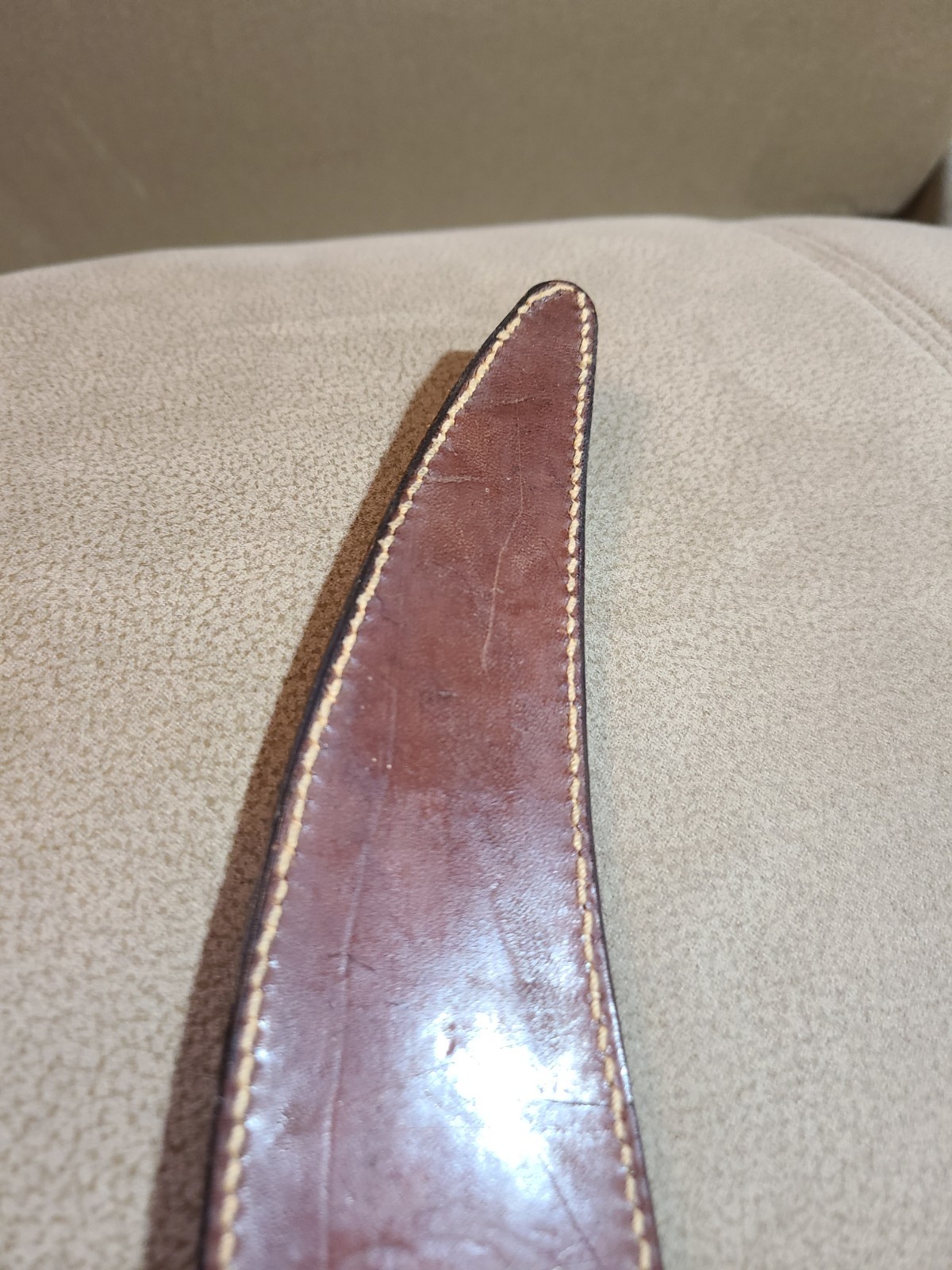 Vintage Scorpion Blade Antique Mexican Knife With Bull Horn Handle Circa 1890's