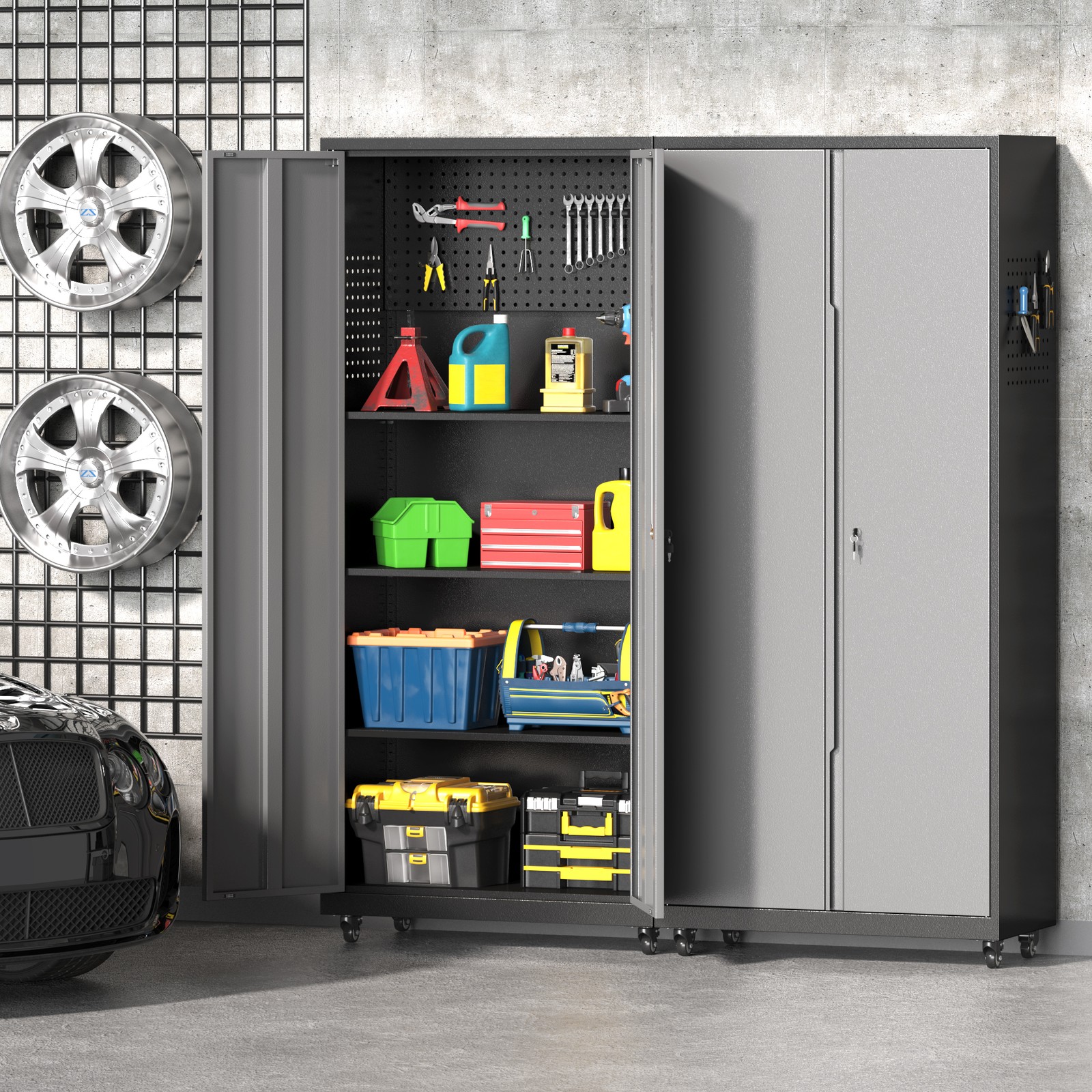 Rolling Tool Chest Cabinet Tool Box Lockable Tool Storage Cabinet Garage Cabinet