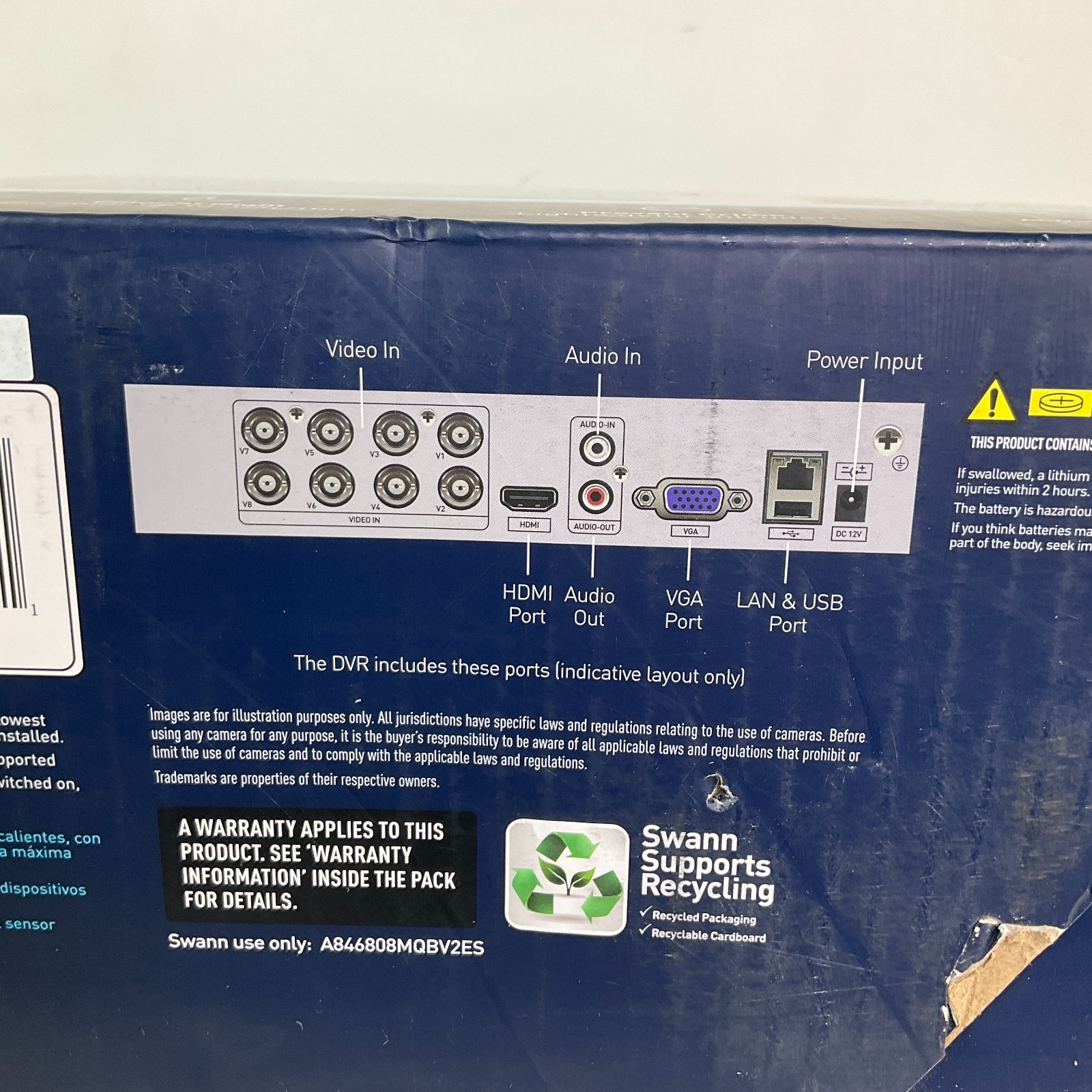 Swann 8 Camera Home Wired Audio/Video Security System SWDVK-846808MQB NEW