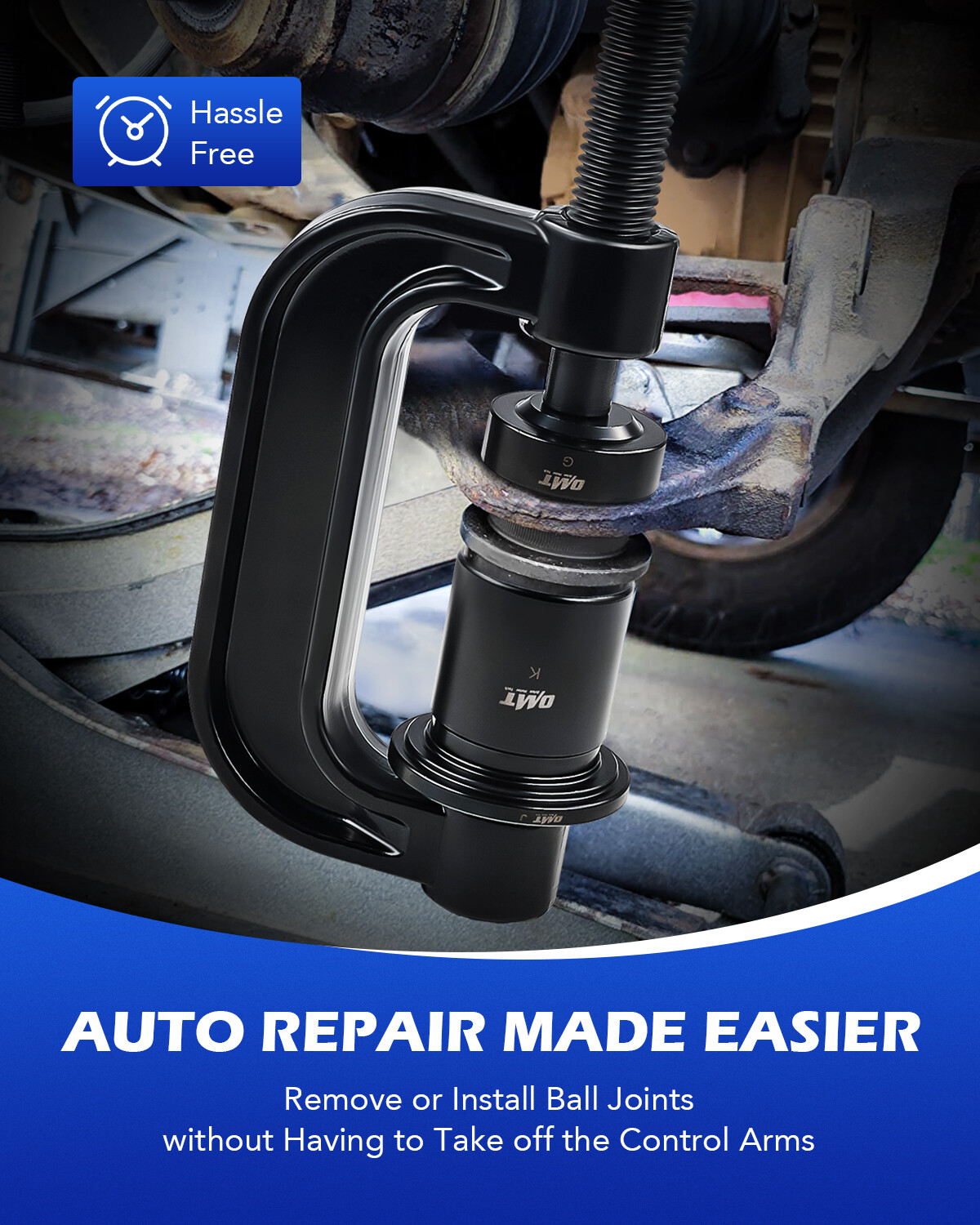 OMT Heavy Duty 4 in 1 Ball Joint Press U Joint Removal Tool Kit w 4 x 4 Adapters