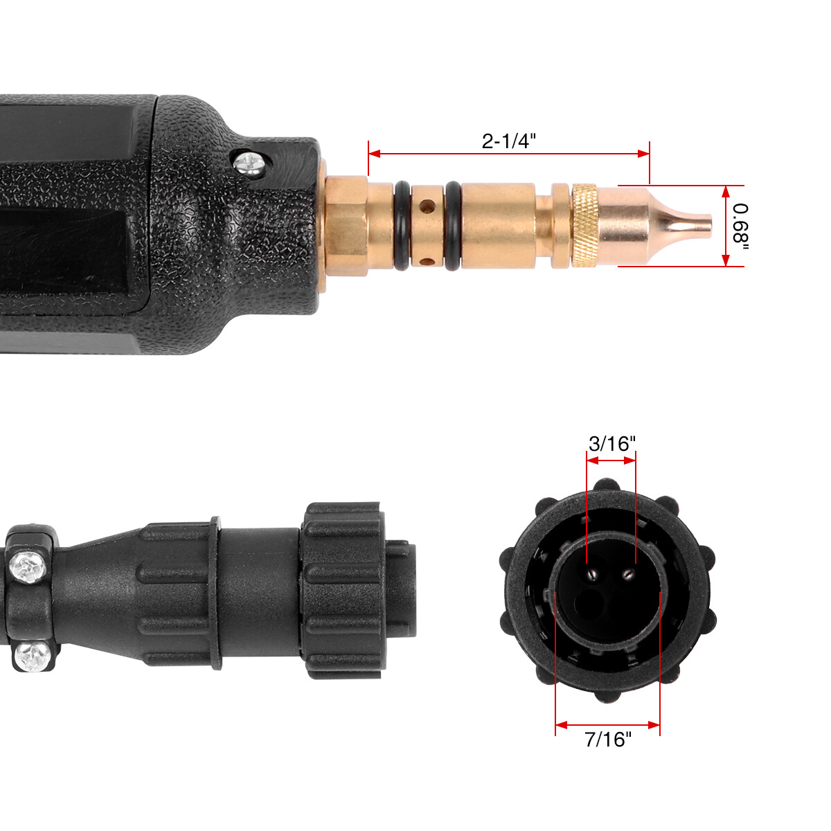 15ft 250A Replacement MIG Welding Torch Gun for Tweco #2, Miller M25 169599