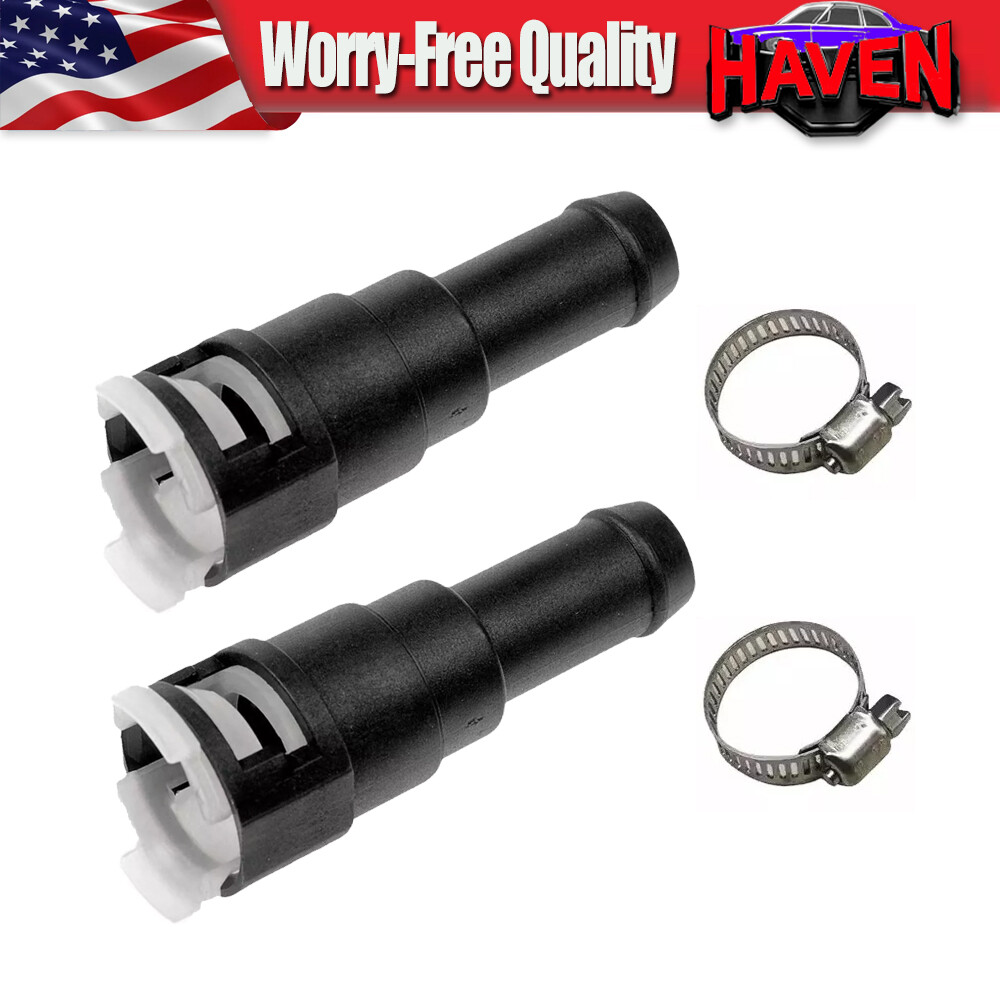 2PCS Heater Hose Connector For 86-09 Buick Chevy GMC Ford Saab Pontiac Olds 5/8"