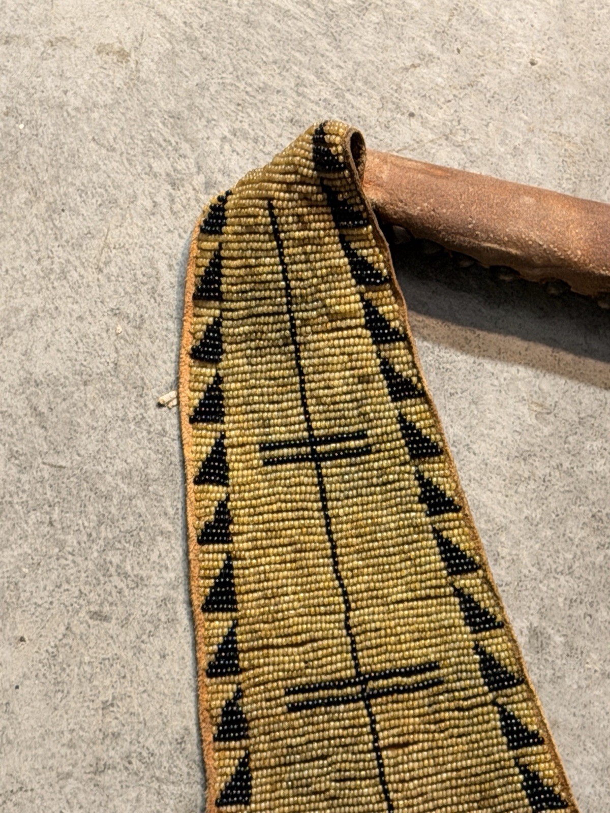 1800’s Plains Indian Pipe Tomahawk with Beaded Drop and Star Engraving