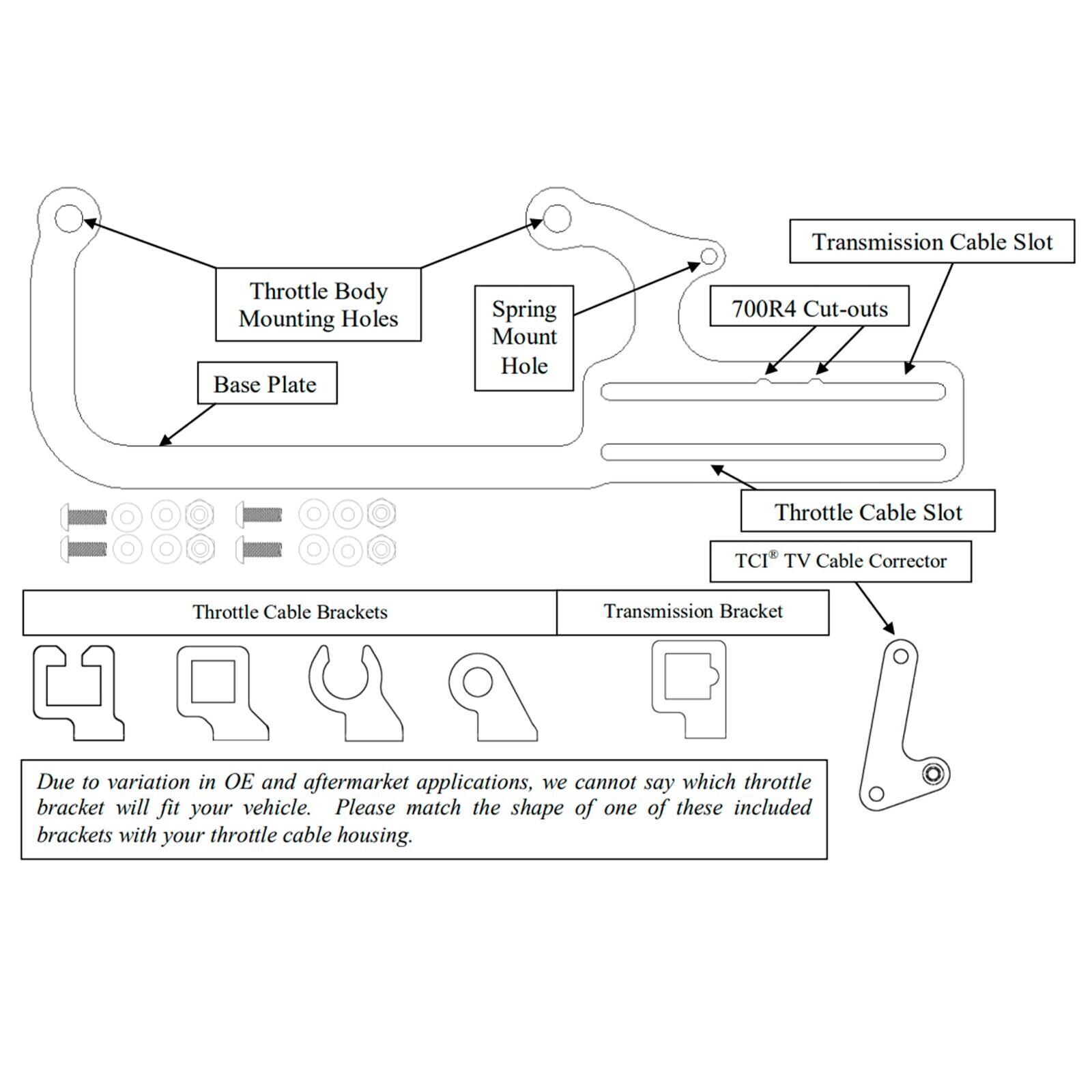 304147 Transmissions Throttle Carburetor TV Cable Mount Bracket For GM 700R4