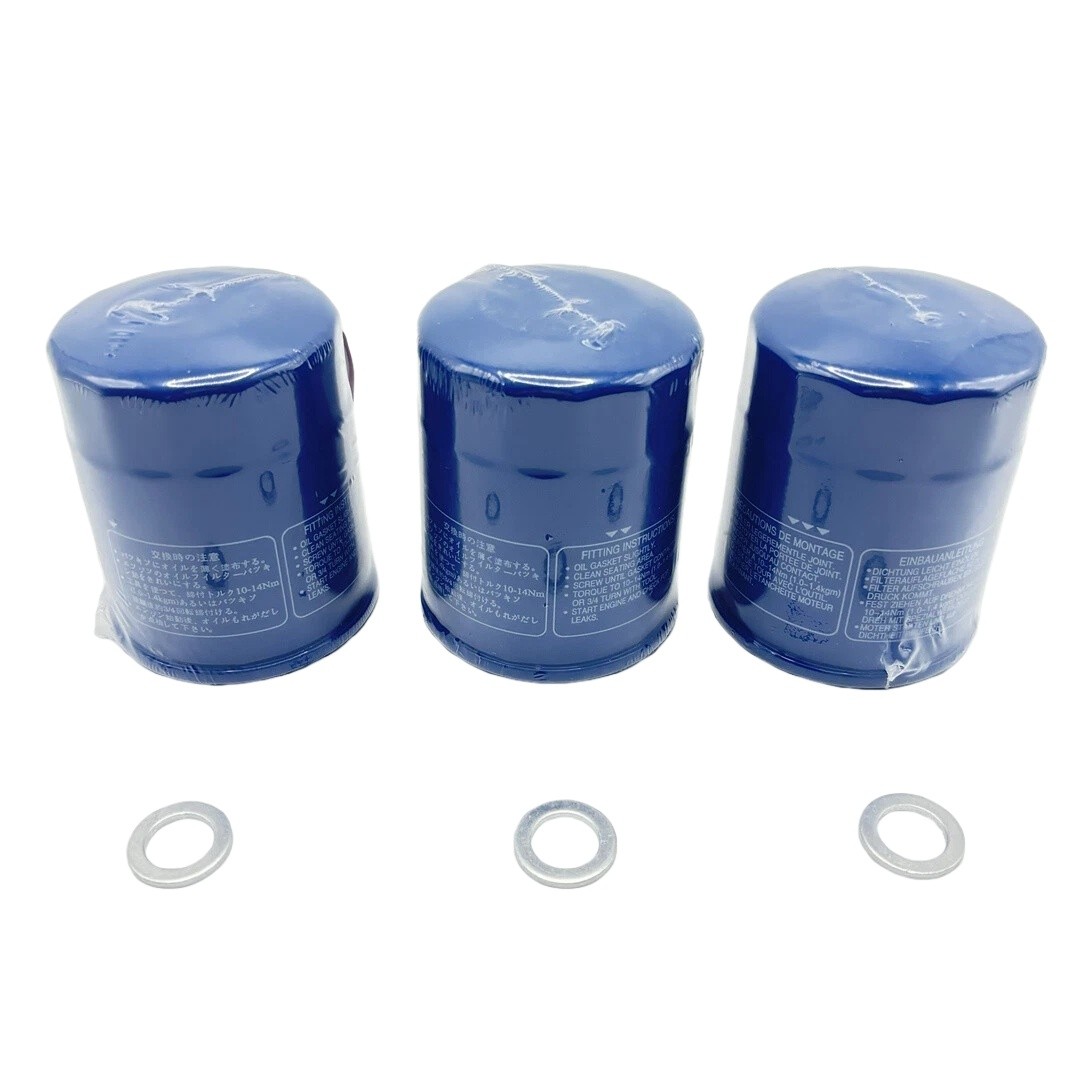 3Pcs Honda Genuine Oil Filters With Drain Plug Washer 15400-PLM-A02 New Sealed