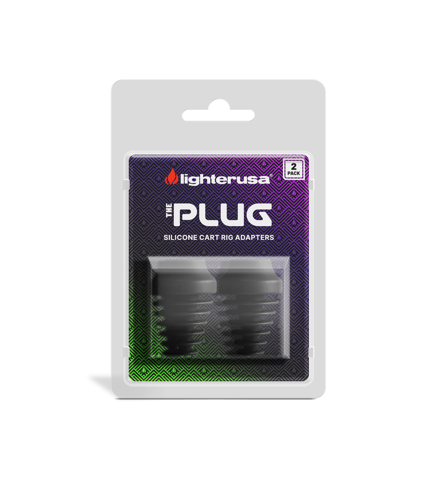 Lighter USA The Plug Silicone Cart Rig Adapter 2-Pack