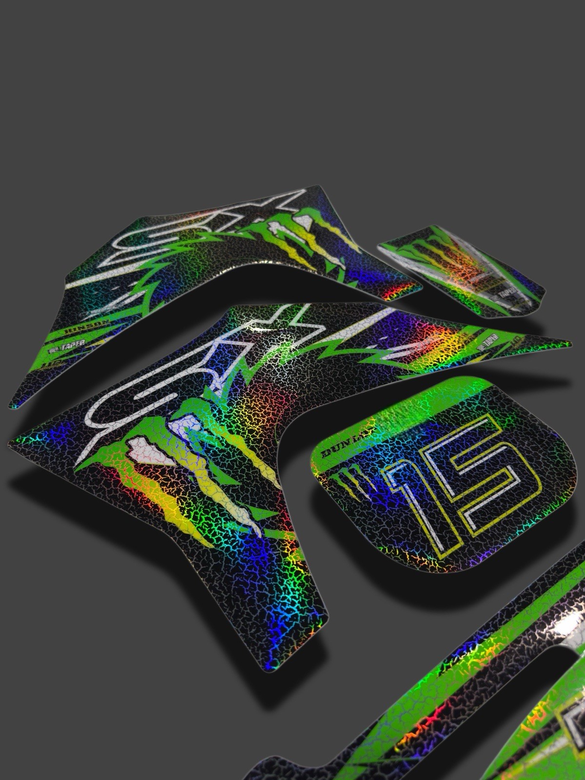 Razor SX500 graphics kit decals THICK AND HIGH GLOSS HOLOGRAPHIC FINISH