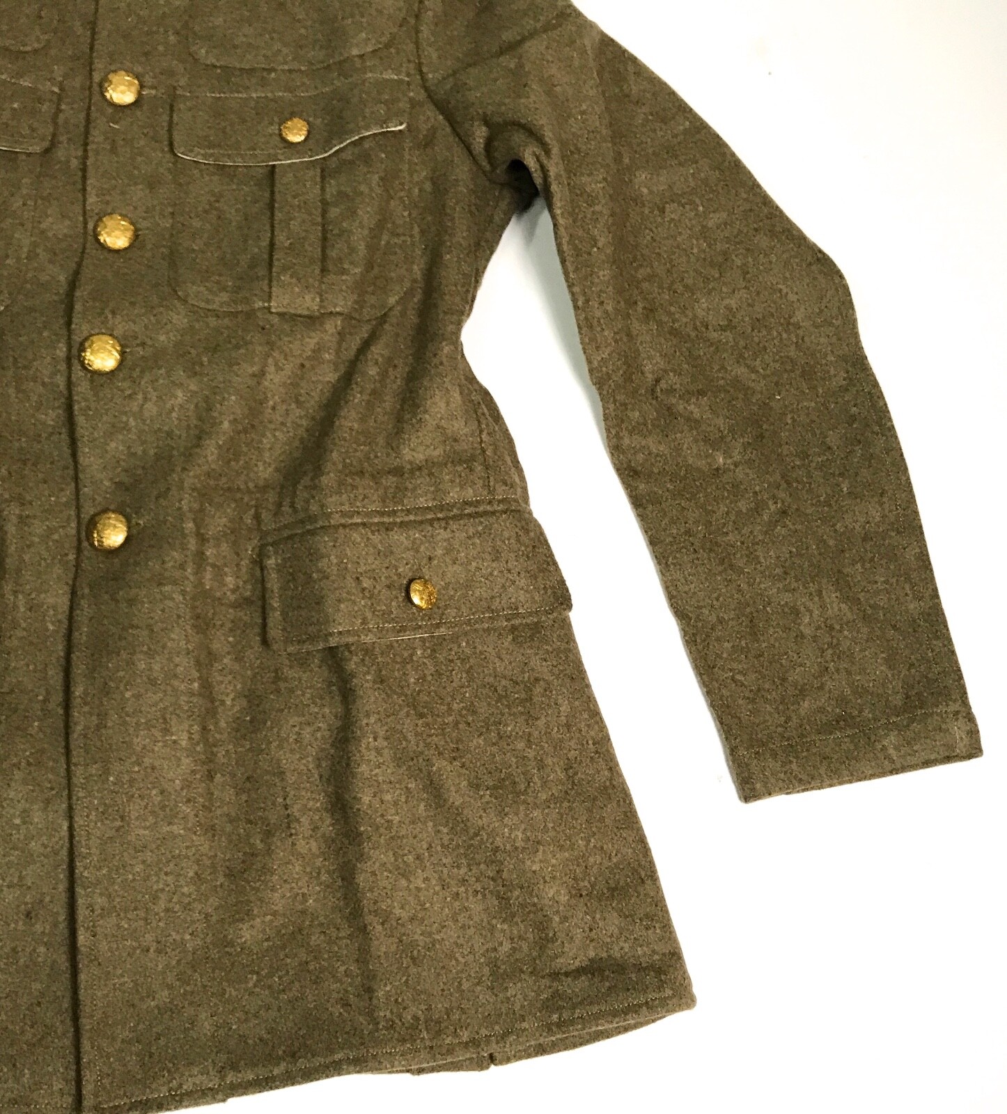WWI BRITISH P1902 WOOL SERVICE DRESS COMBAT FIELD TUNIC JACKET- LARGE 44R