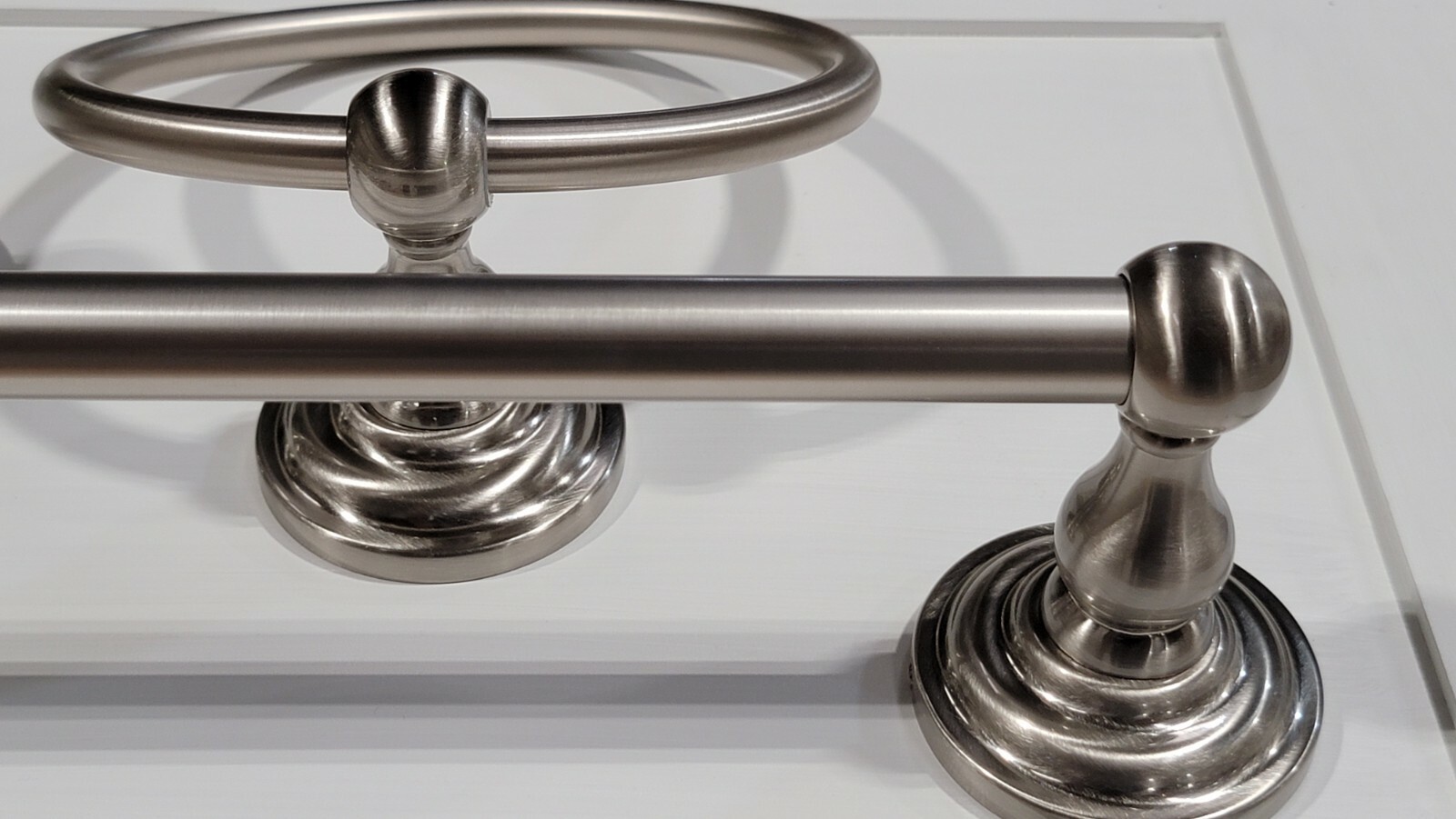 Satin Nickel Bathroom Accessories Set Towel Bar Towel Ring Tissue Holder