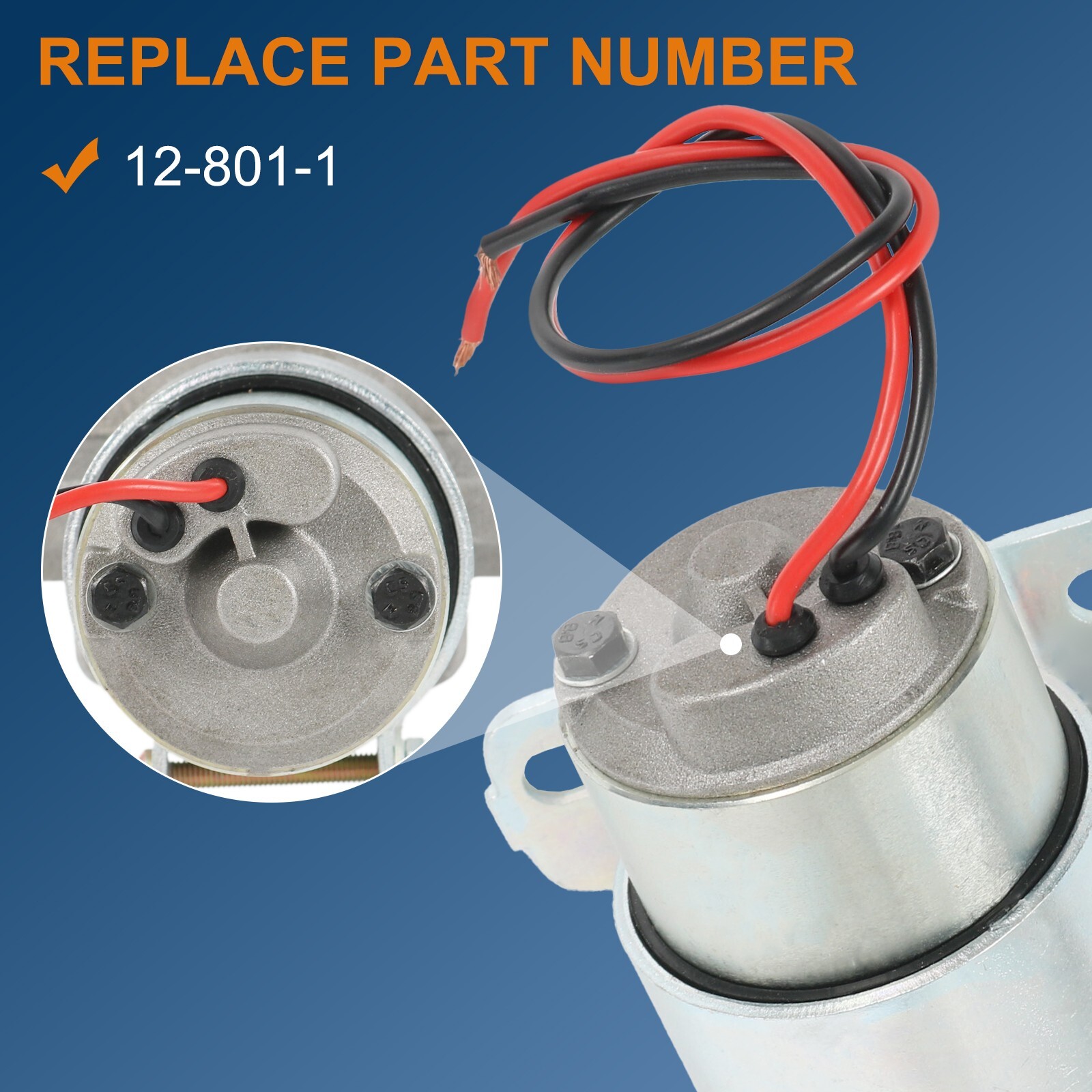 Electric Fuel Pump 97 GPH 7 PSI Universal Red For Holley Demon Carburetor Chrome