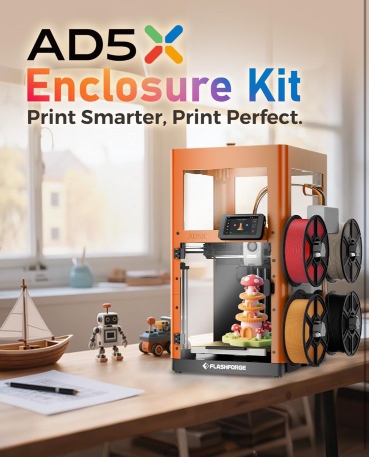 FLASHFORGE AD5X Enclosure Kit-Reduced Noise and Odor - High-Temperature - New