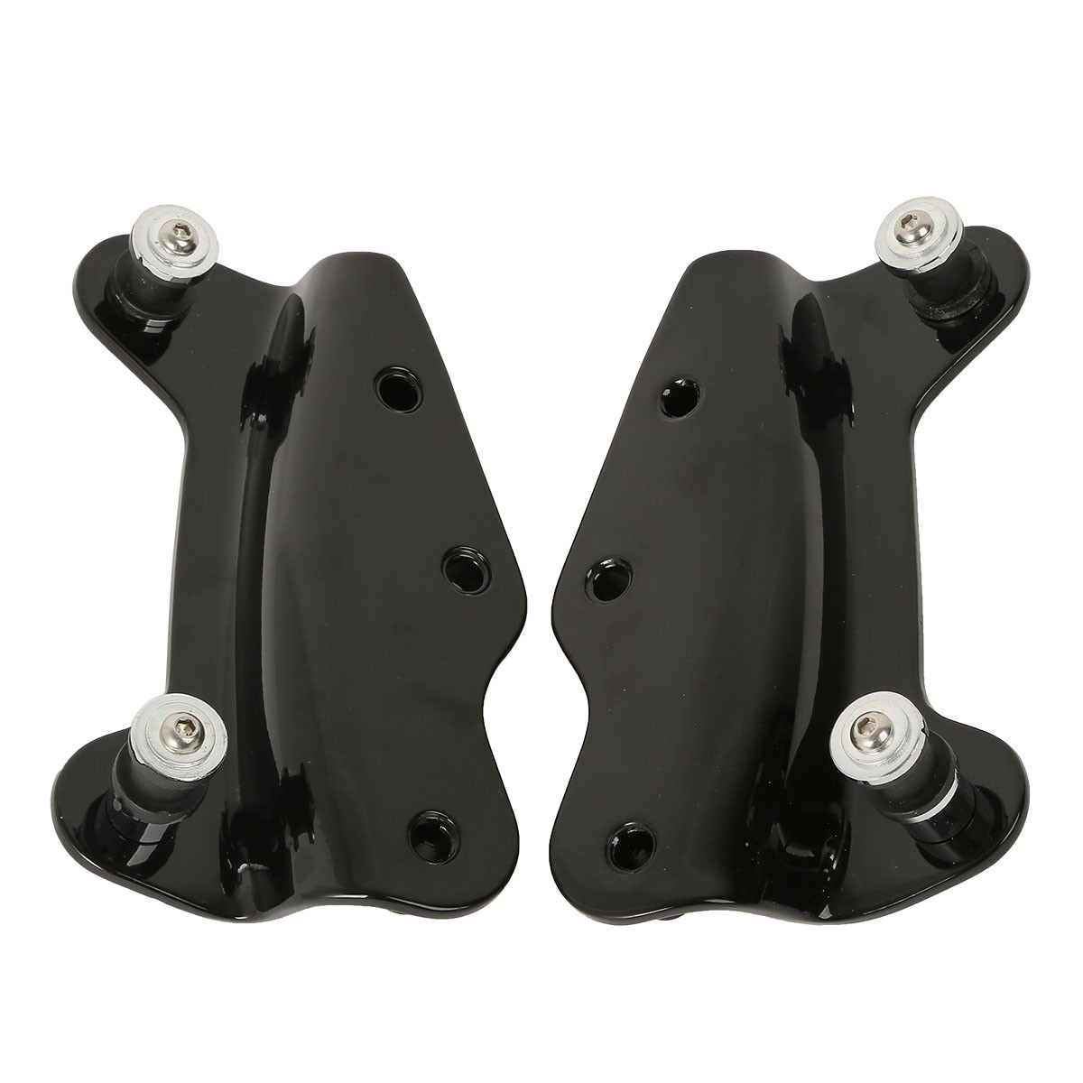 Black 4 Point Docking Hardware Kits For Harley Street Glide Road King 2009-2013