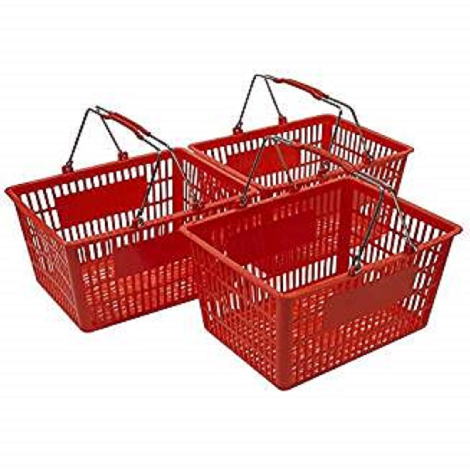 NEW Shopping Basket Set of 3 -Red