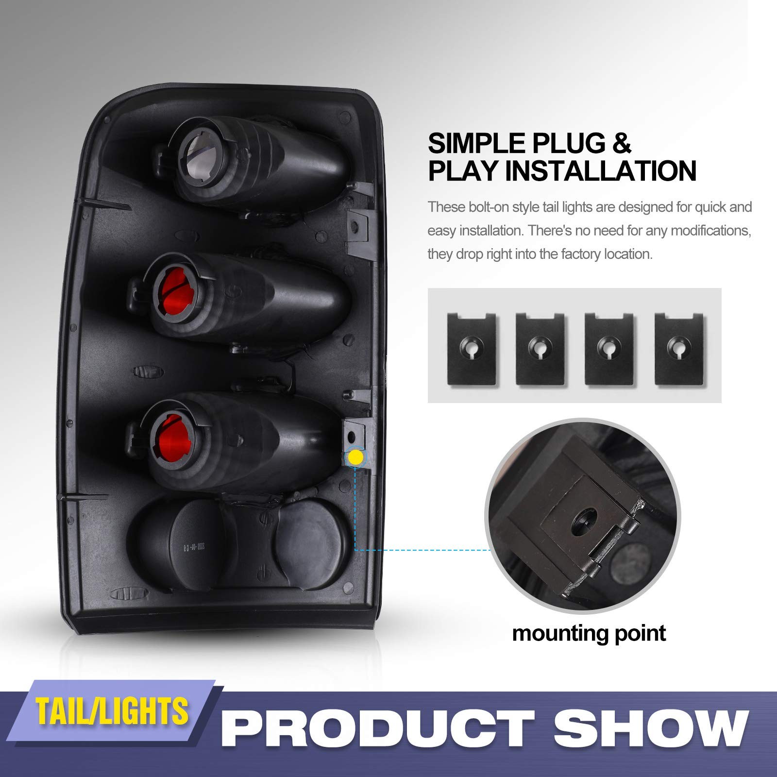 Tail Lights fit for 2000-2006 Chevy Tahoe/Suburban 1500 2500/ GMC Yukon