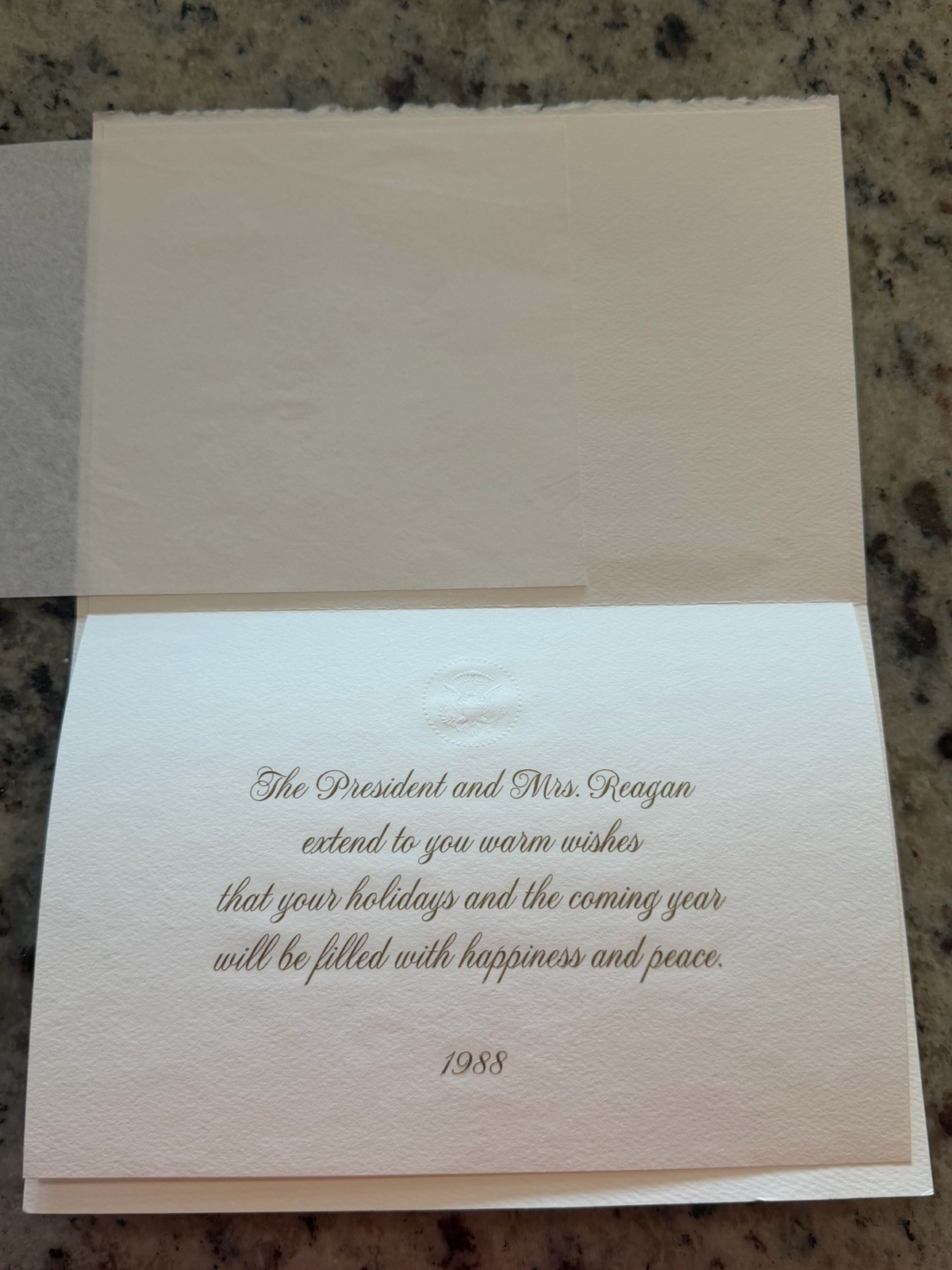 RARE Reagan Presidential White House Christmas Cards 1988 – Large & Small