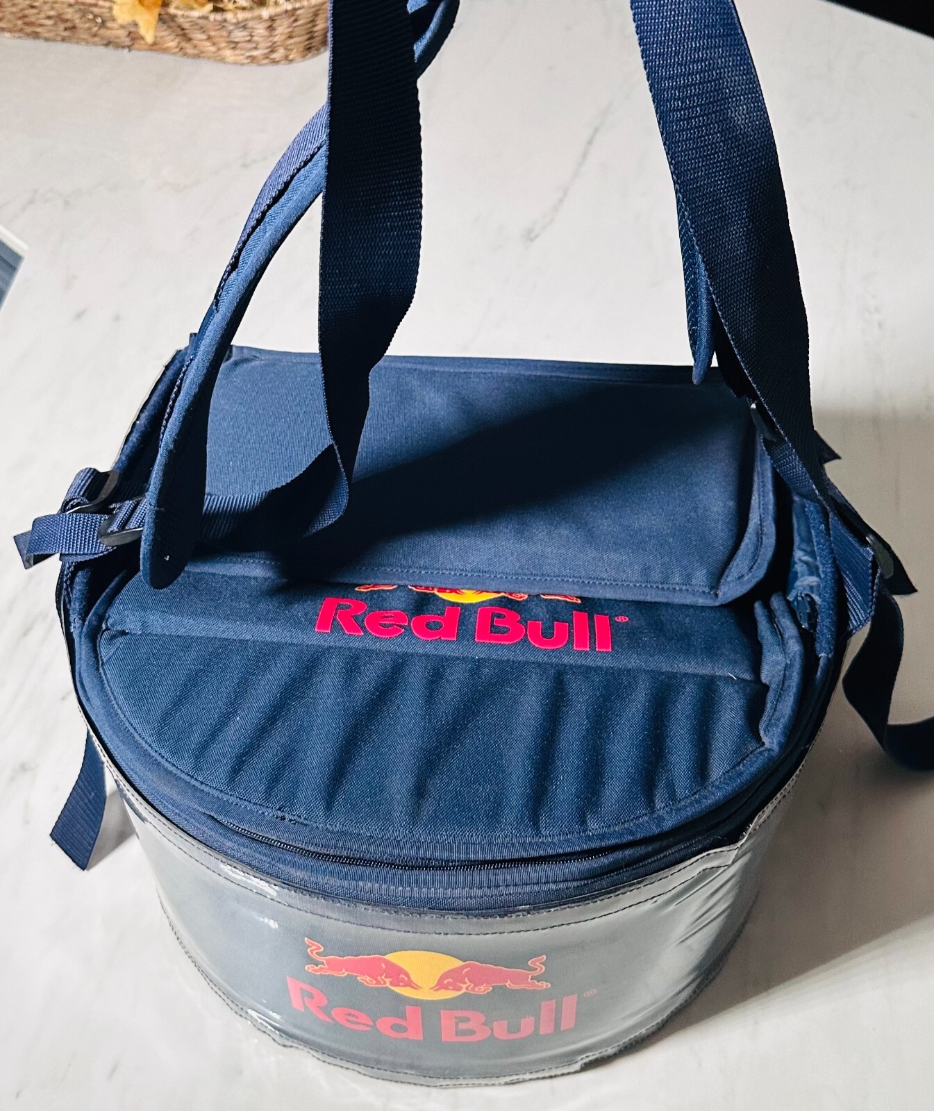 Red Bull Blue Stadium Beverage Vendor Concessions Belly Tray Cooler 14x16x8 RARE