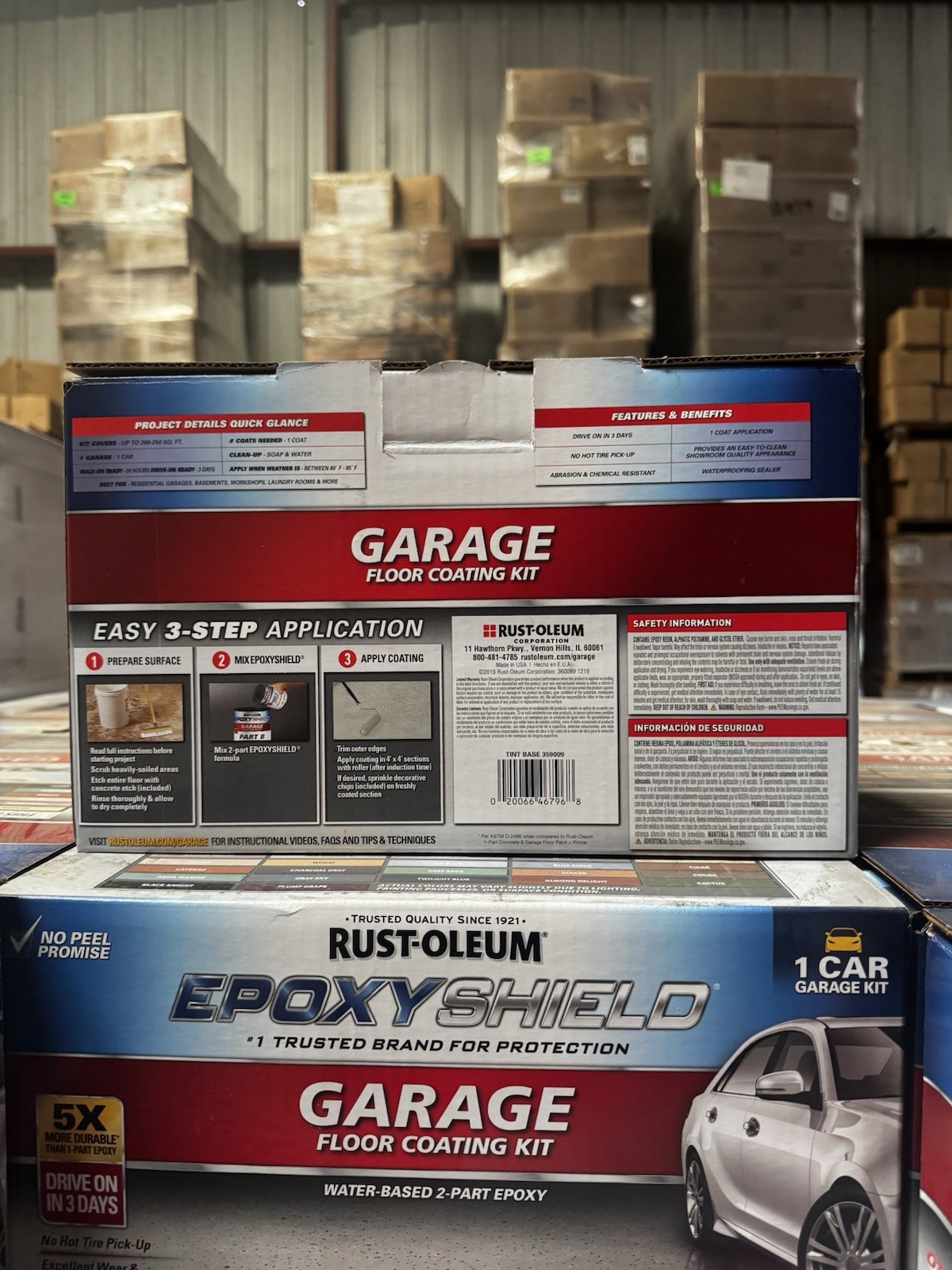 Rust-Oleum EPOXYSHIELD Gloss Garage Floor Coating Kit, Tint Base, 120 Oz