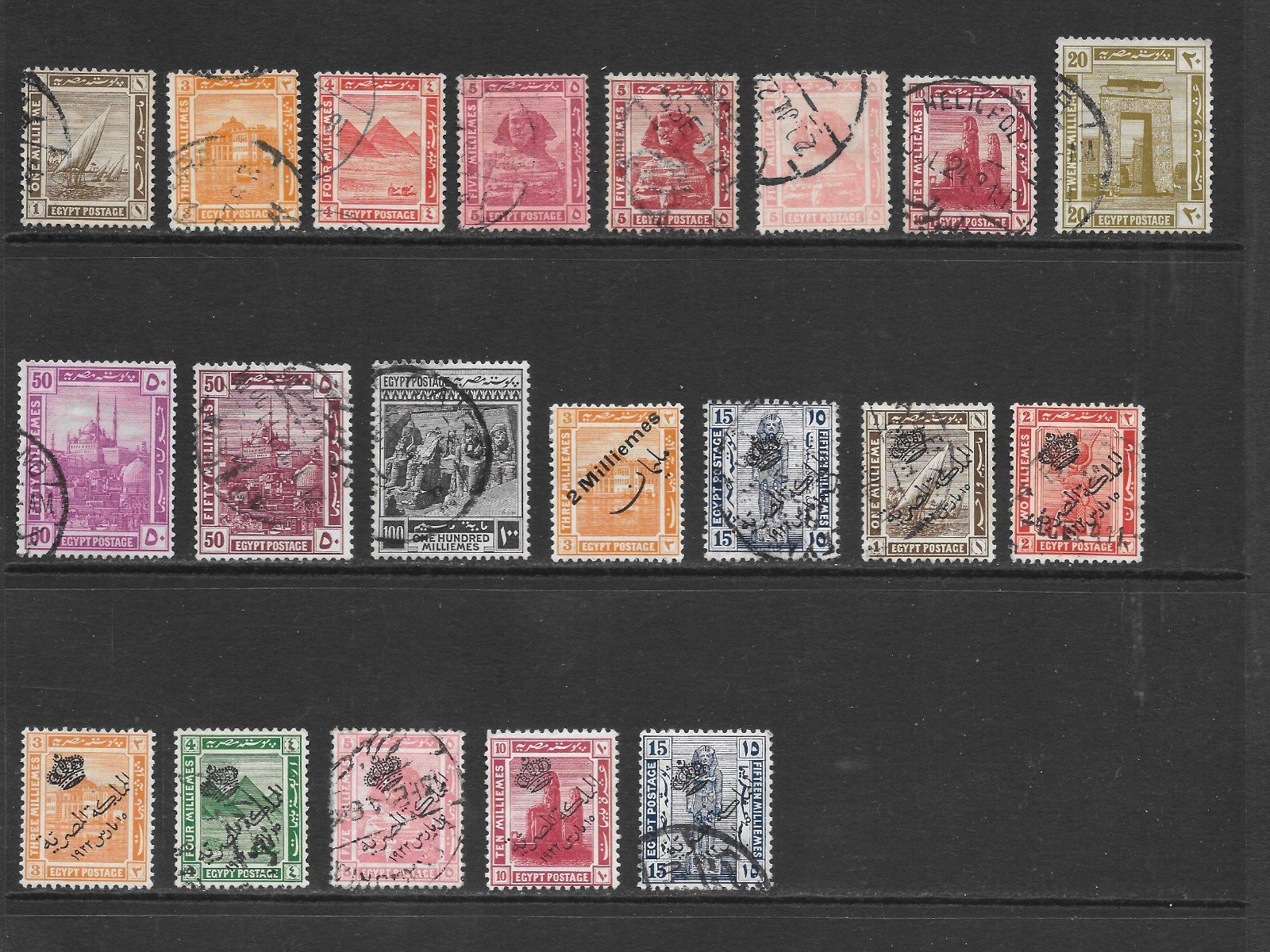 EGYPT   VARIOUS USED ISSUES   1914 to 1922