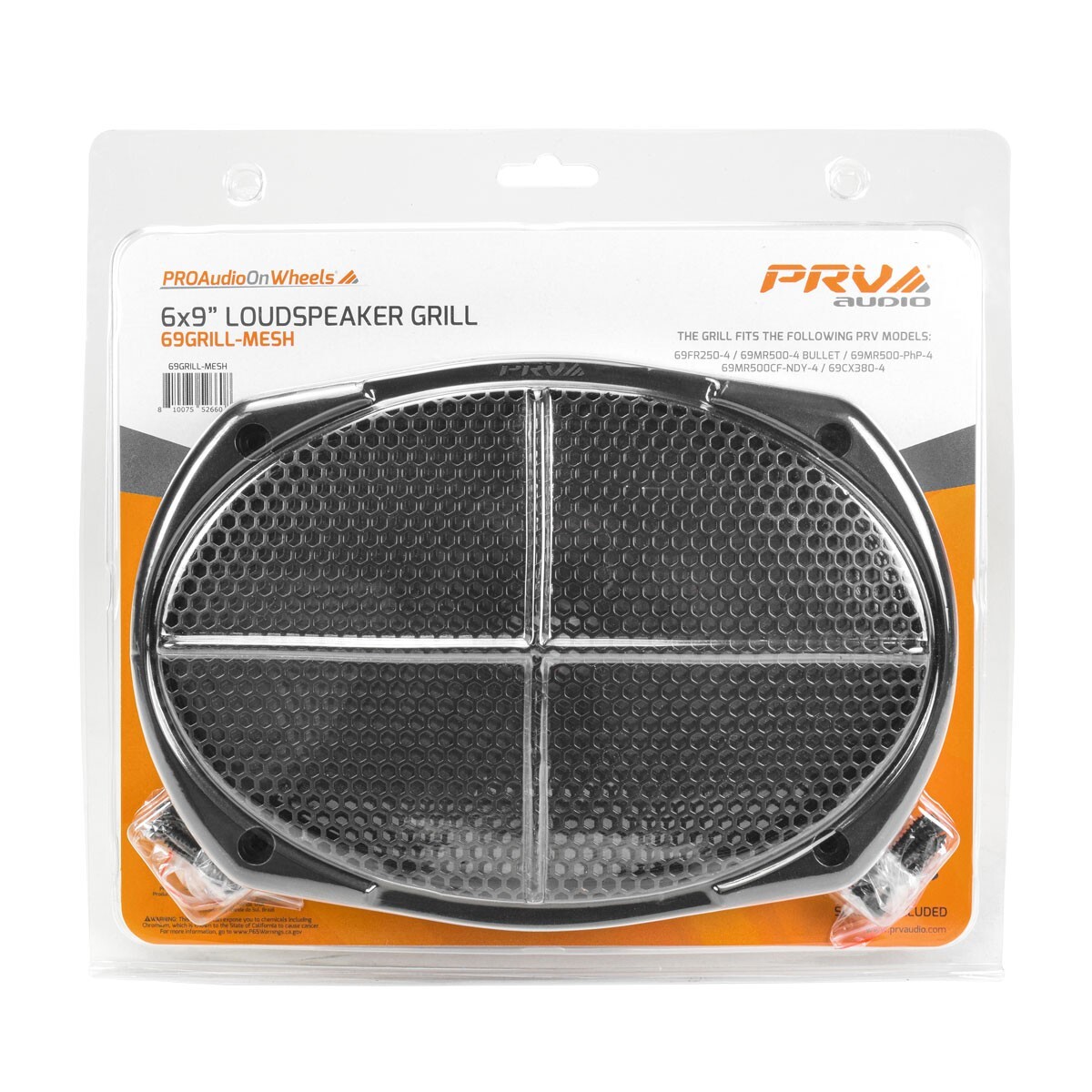 2x PRV Audio 69GRILL-MESH 6x9" Steel Mesh Speakers Grill Cover Protector Black