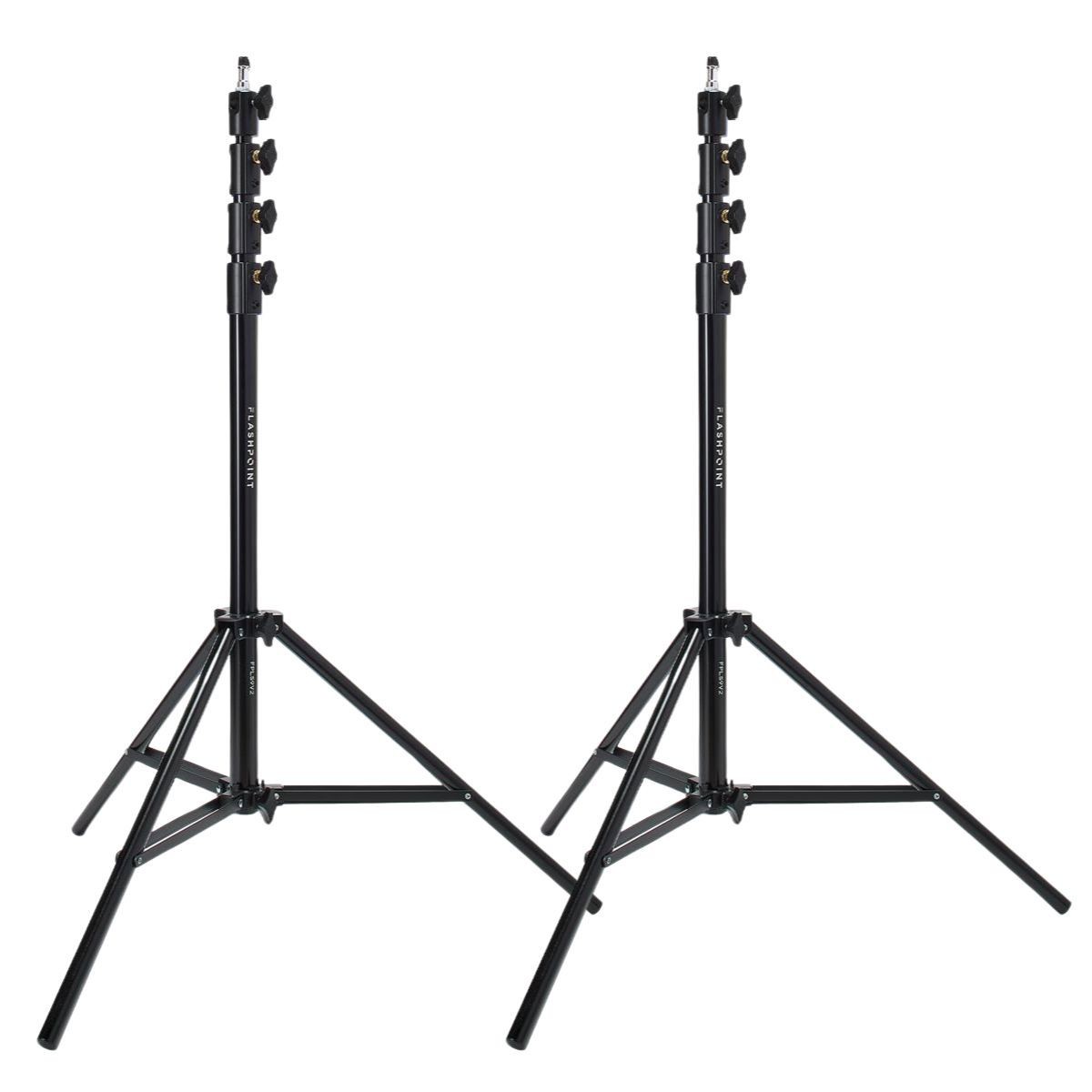Flashpoint 2x Pro Air-Cushioned Heavy-Duty Light Stand (Black, 9.5')