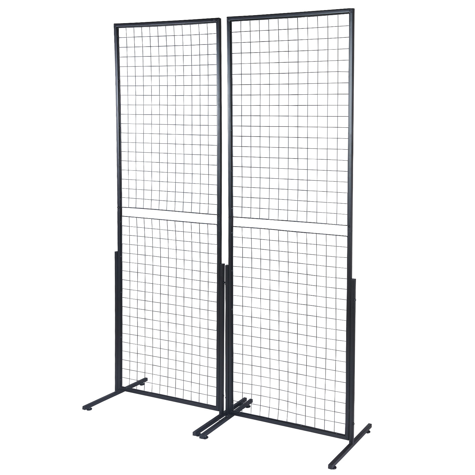 VEVOR 2' x 5.6' Grid Wall Panels Tower 2 Packs Wire Gridwall Display Racks