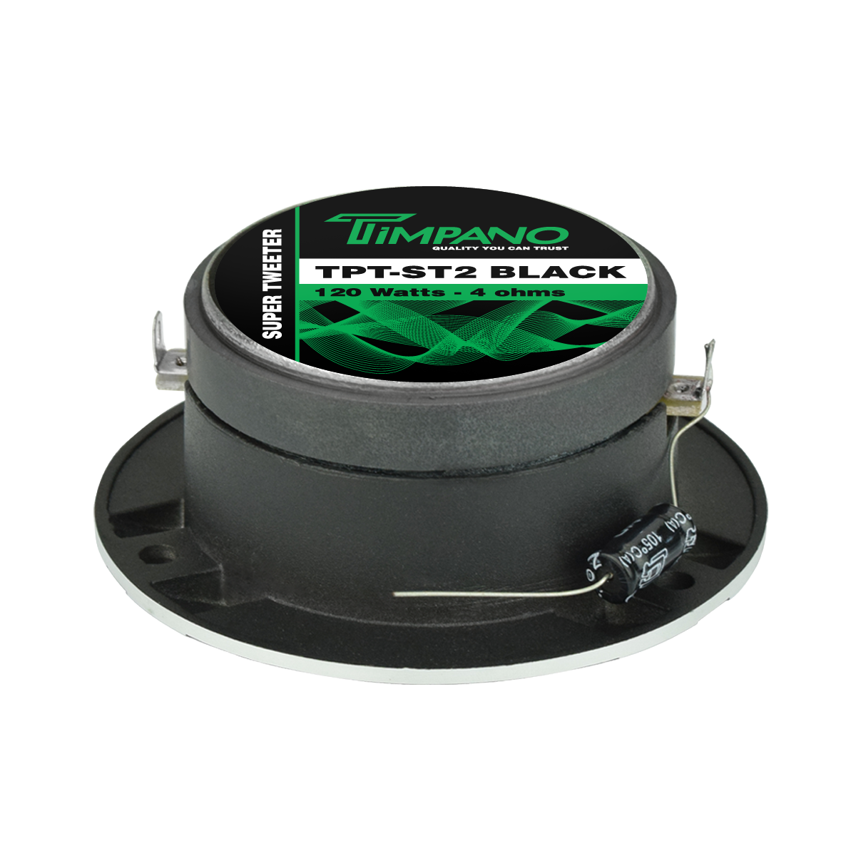 (2) 3.75" SUPER TWEETER TIMPANO 250W TPT-ST2 BLACK BULLET 4 OHMS PRO AUDIO PAIR
