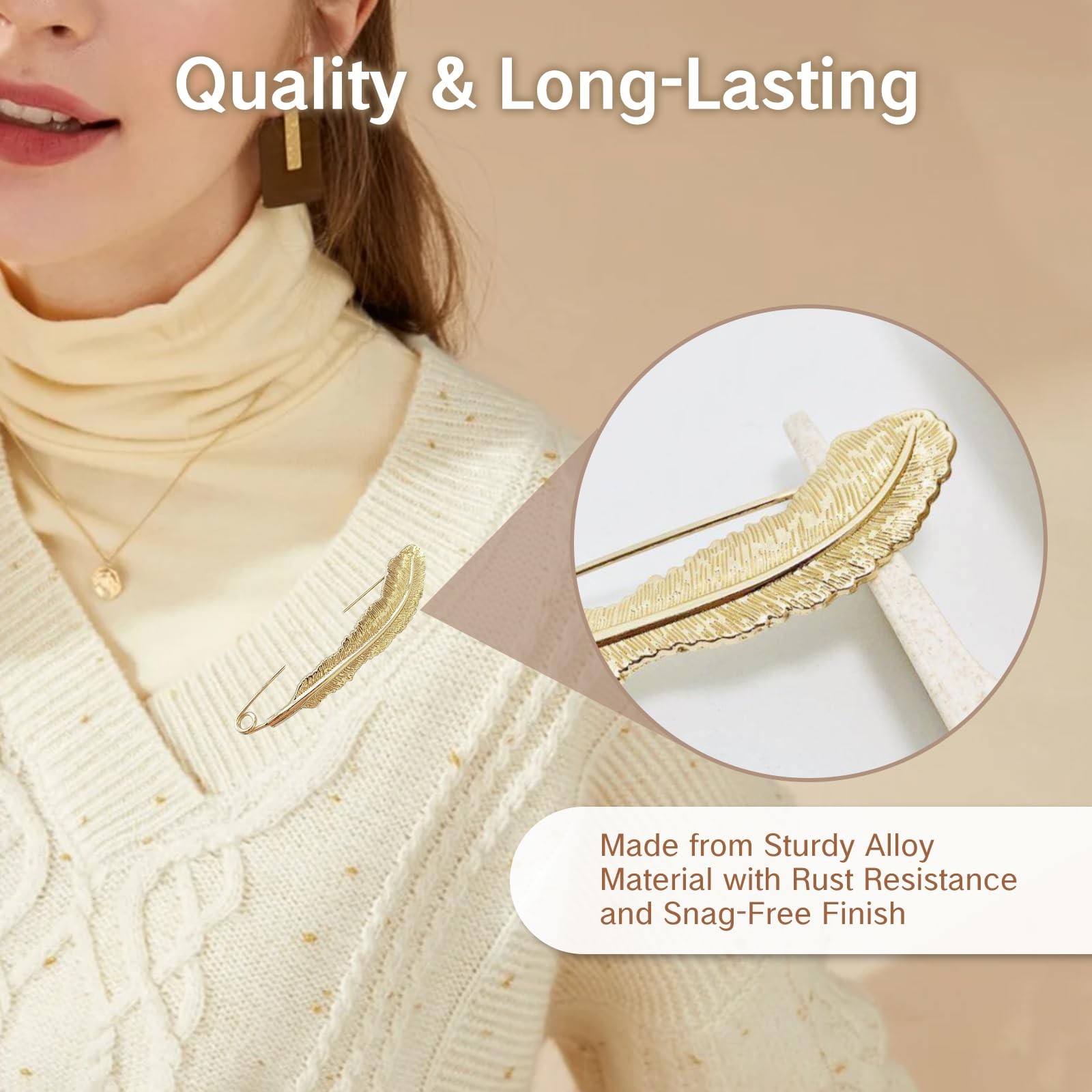 5Pcs Giant Safety Pin Retro Decorative Kilt Pins for Clothing Extra Large Heavy